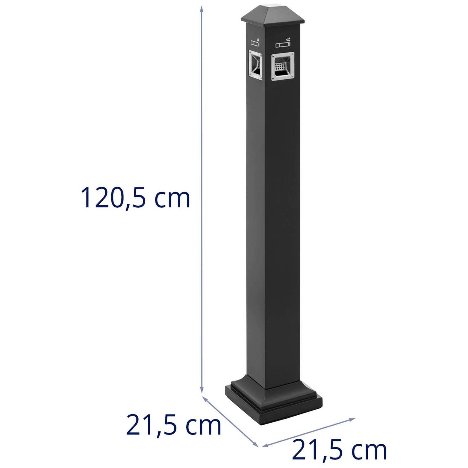 Ulsonix Aschenbecher Standaschenbecher Standascher Outdoor Eisen abschließbar Grau 10,8 L – Bild 4 von 4