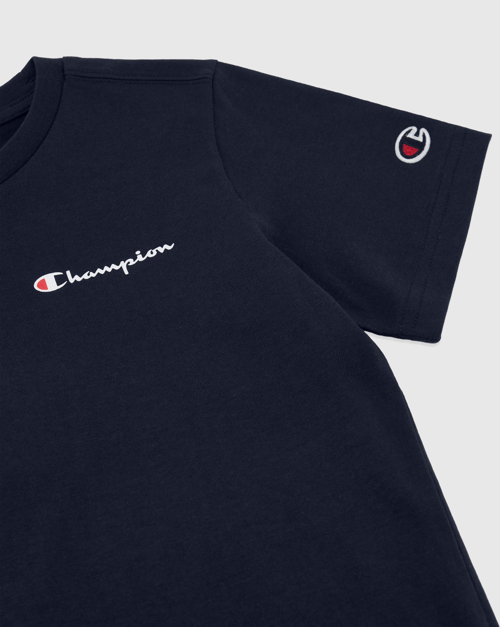 Champion T-Shirt für Kinder, mit Logodrucken, Kurzarm, aus Baumwolle, gerader Abschluss
