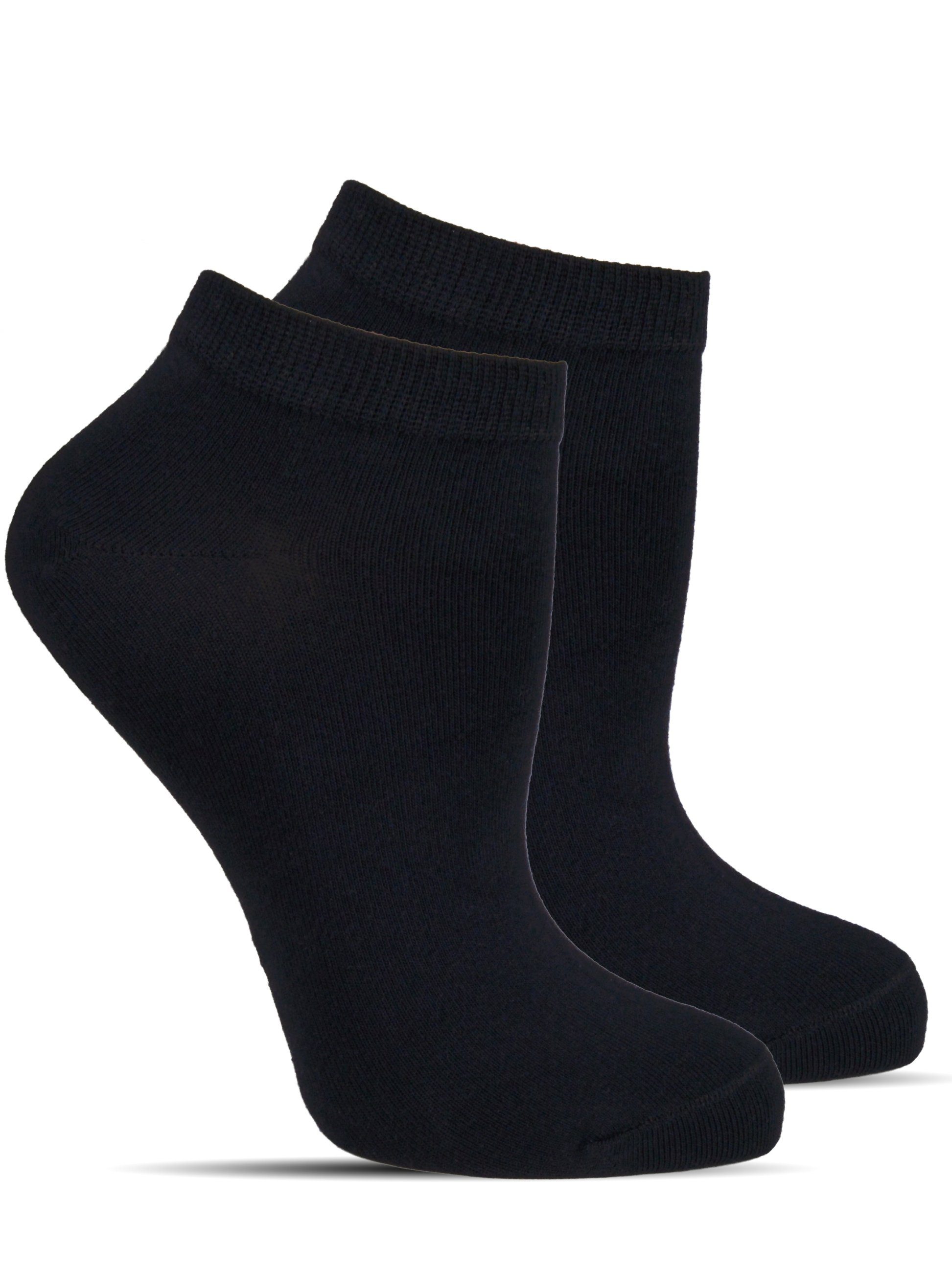 Socked Sneakersocken Herren + Damen Kurzsocken (12 Paar) Baumwolle, Schwarz / Weiß