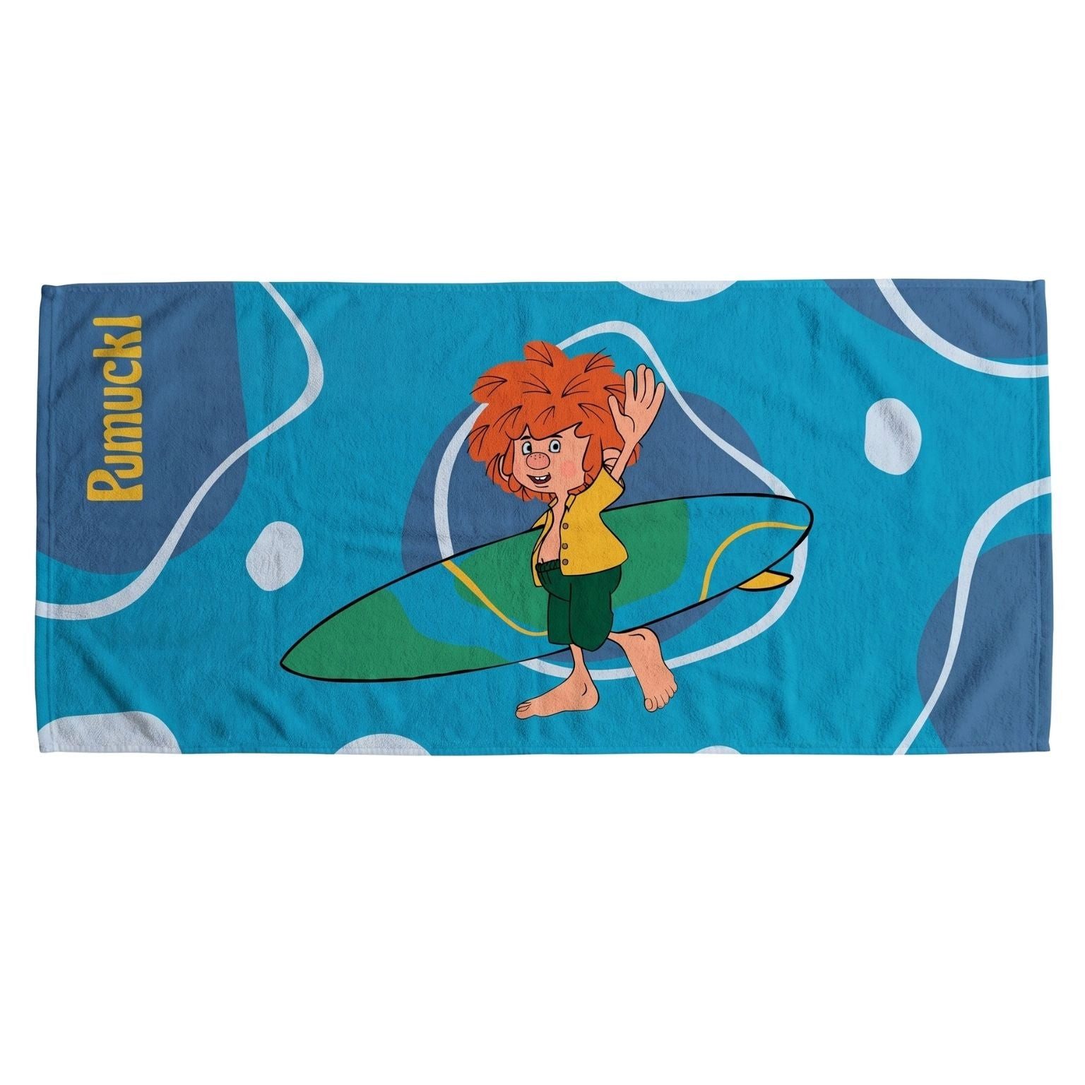 Bavariashop Handtuch ®Pumuckl großes Badetuch • Strand Handtuch XXL • 75 x 150 cm, Frottee, Baumwolle, Velour bedruckt – Bild 2 von 2