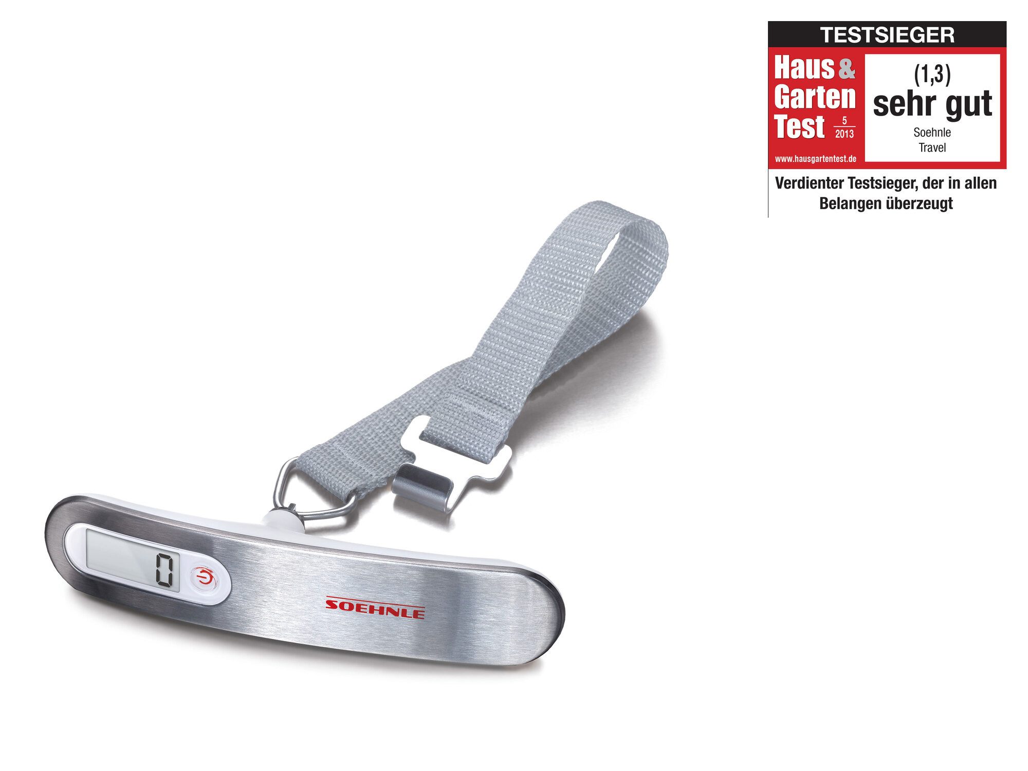 Soehnle Kofferwaage Gepäckwaage Travel, Tragkraft 50 kg, (1-tlg), Gepäck/Schulranzen etc., bis 50kg, Tragegurt, kompaktes Design