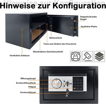 AUFUN Kastensicherung Elektronischer Safe Tresor, S/M/L Inkl. Batteriebox