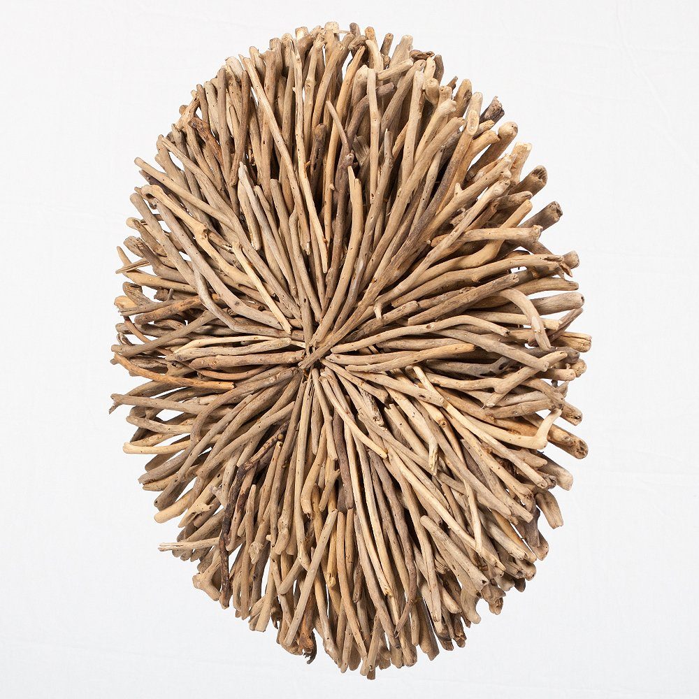 LebensWohnArt Dekoobjekt Wand-Deko-Objekt BULAT Natural Ø ca. 50cm Treibholz – Bild 2 von 5