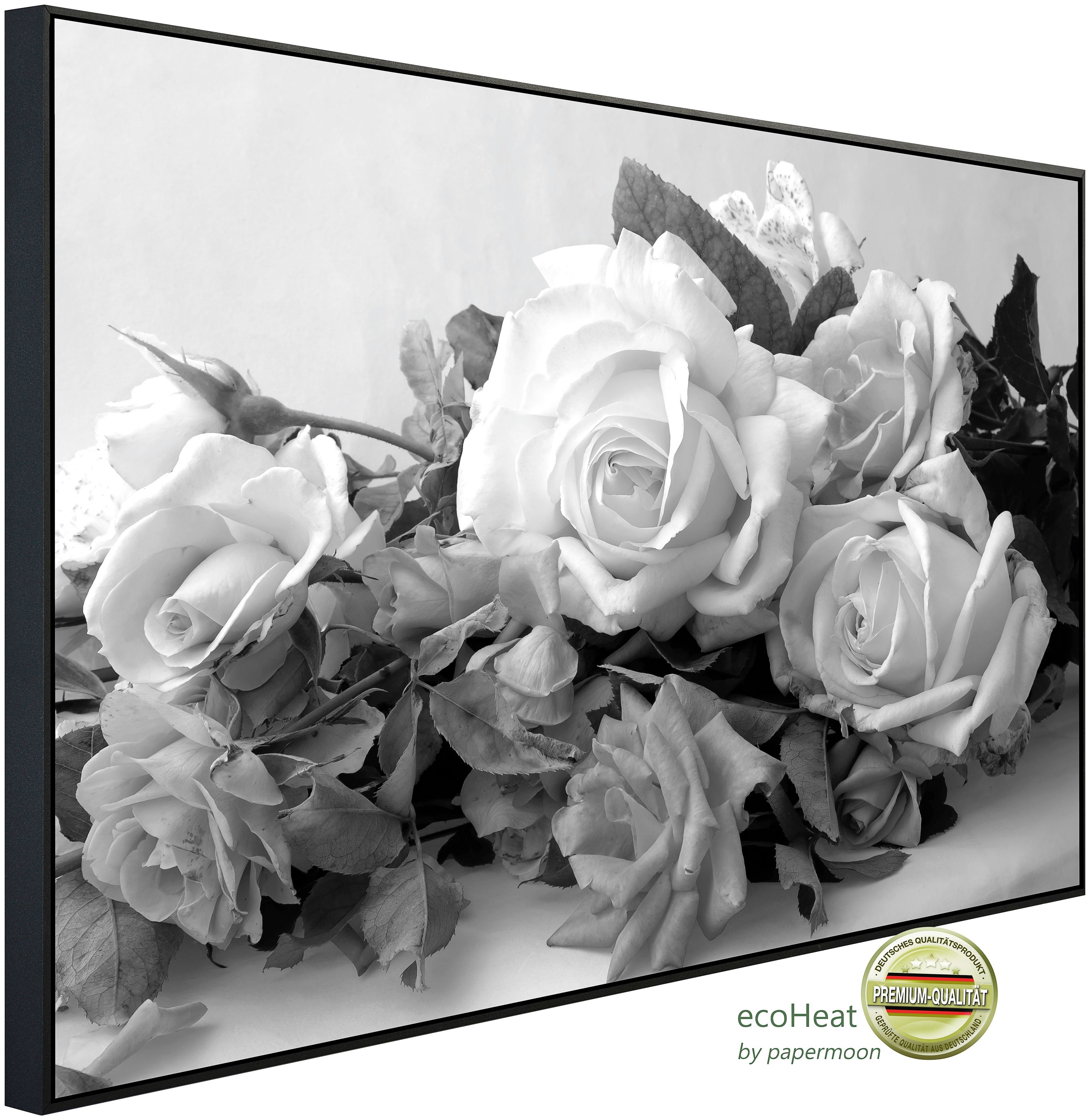 Infrarotheizung Blumen Schwarz & Weiß