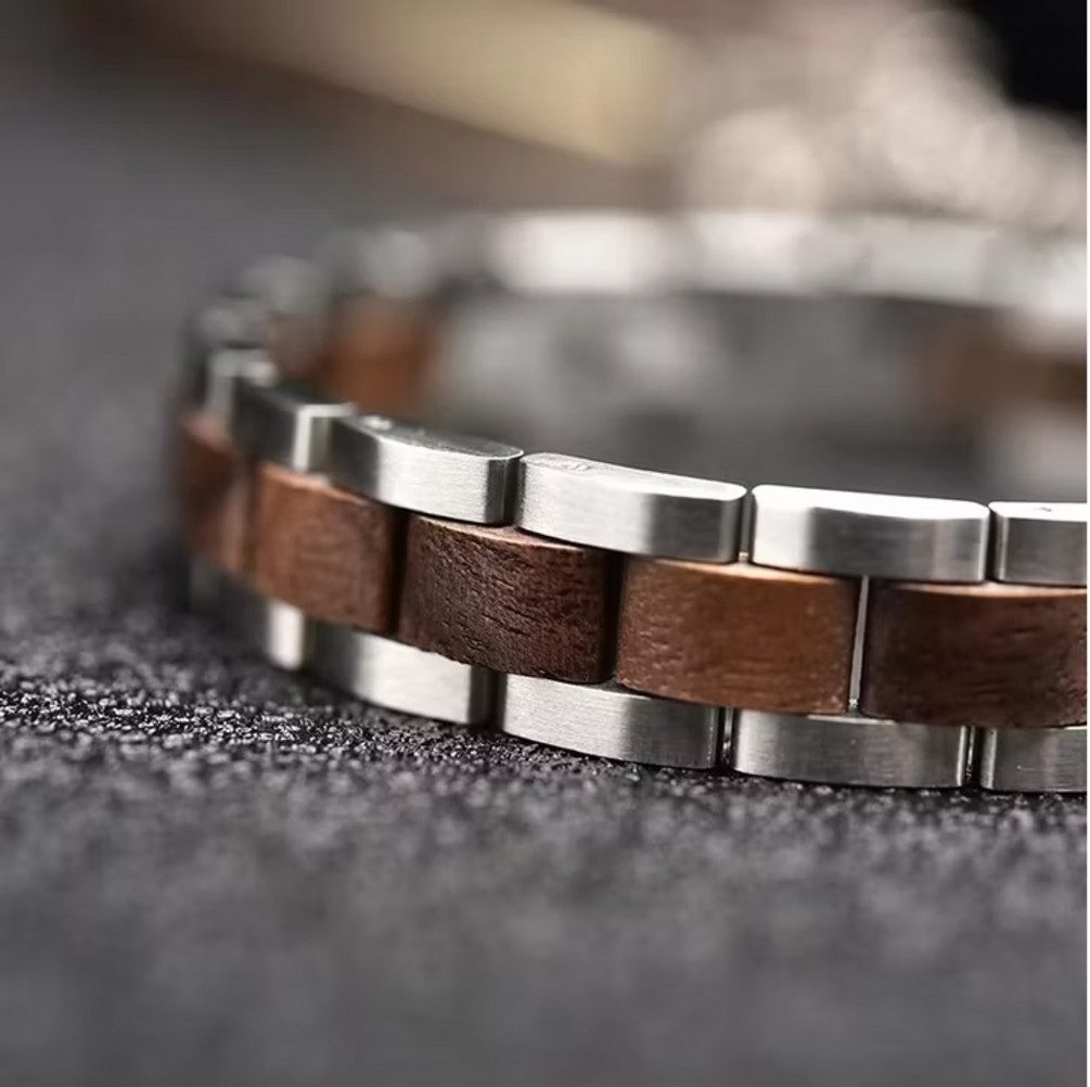 Holztick Bavaria Gliederarmband Nodus, poliertes Edelstahl günstig online kaufen