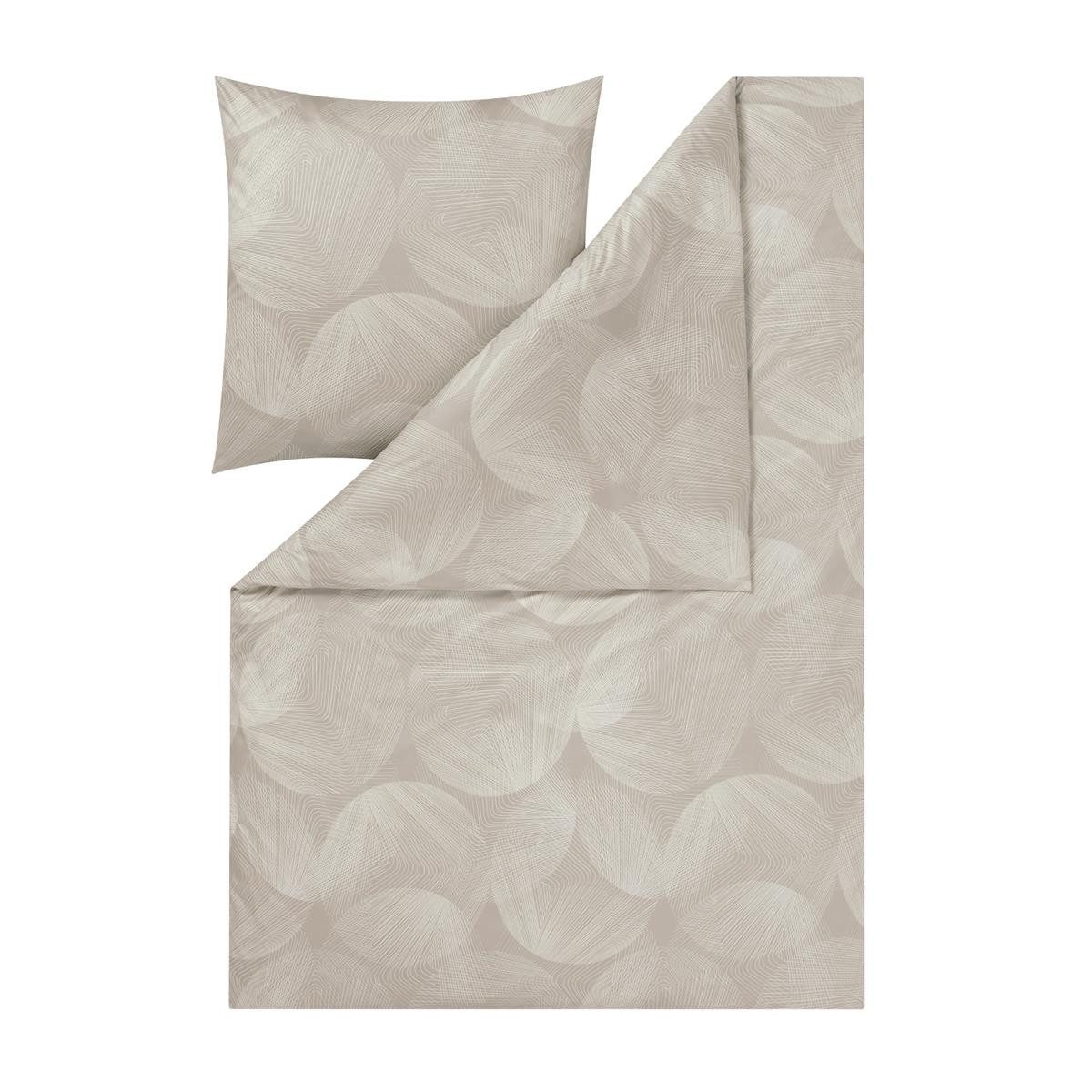 Estella Bettwäsche Estella Interlock Jersey Bettwäsche Dora 6220-230 natur Kreise 135x200, 2 teilig