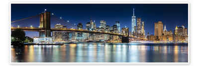 Posterlounge Poster Sascha Kilmer, Skyline von New York bei Nacht II, Wohnzimmer Fotografie