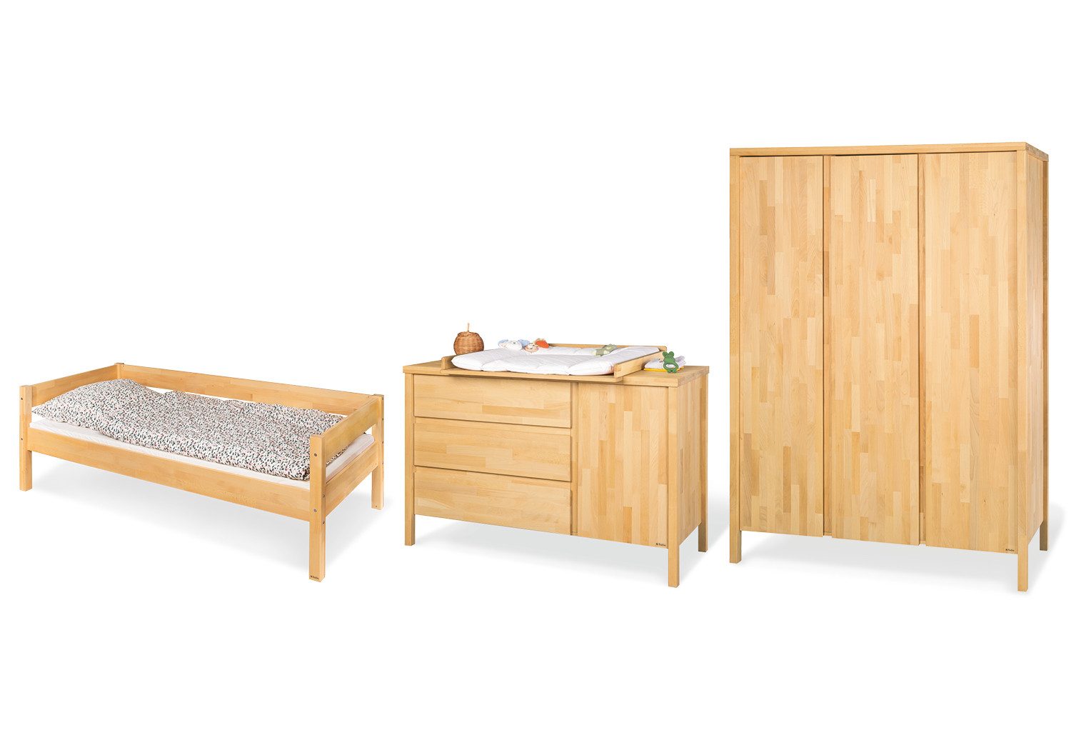 Pinolino® Babymöbel-Set Jugendzimmer-Set 'Enno' extrabreit groß, 3-tlg.