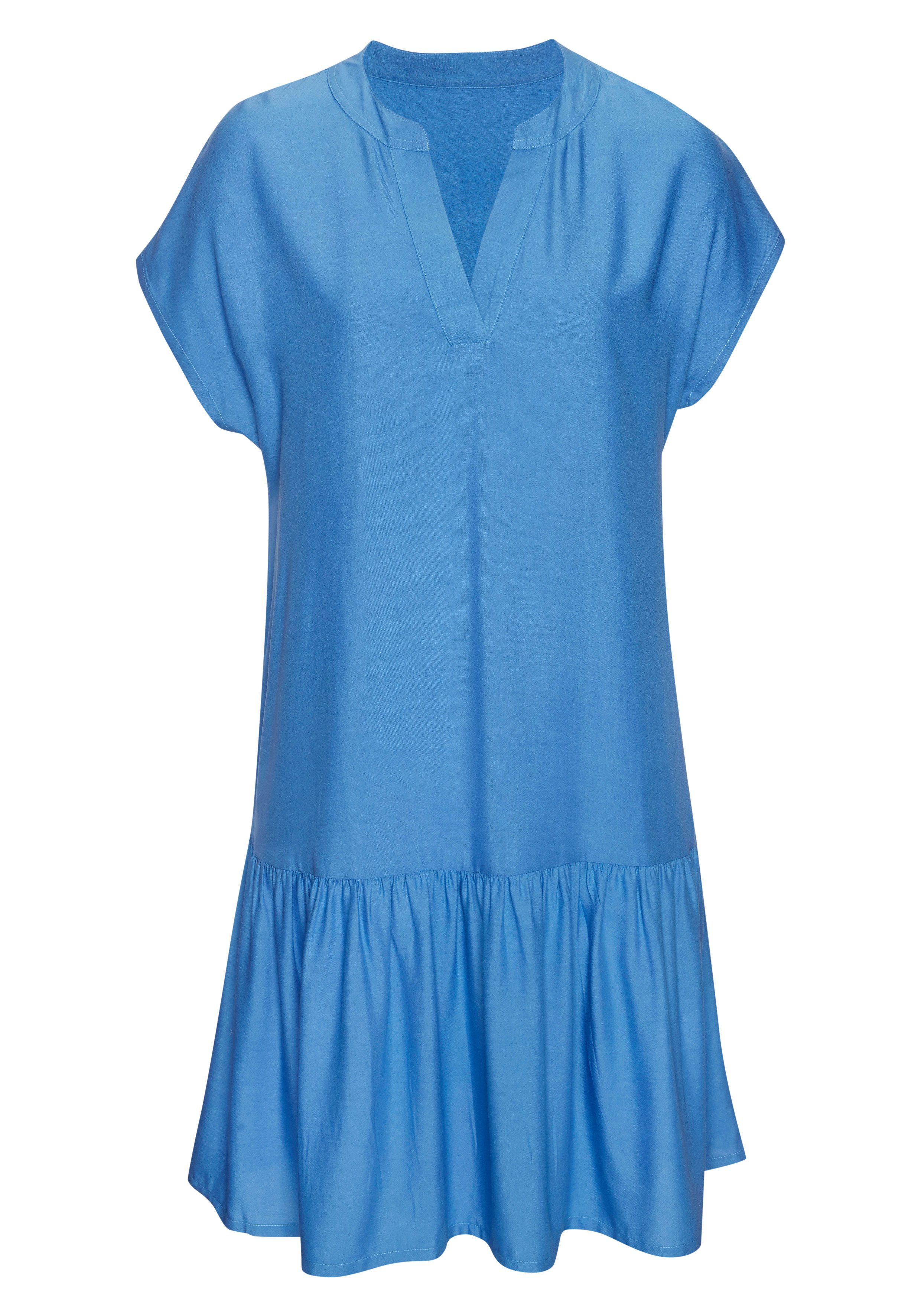 s.Oliver Blusenkleid mit Volant am Rock, Tunikakleid, Sommerkleid, Basic. € 49,99