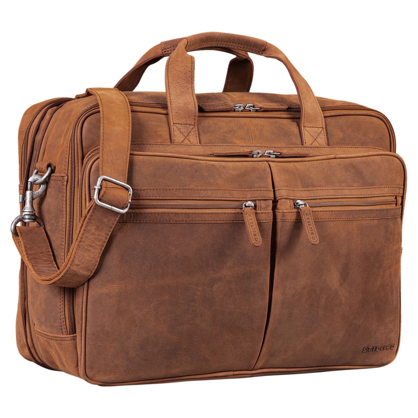 STILORD Laptoptasche "Gigantus" XXL Aktentasche Leder günstig online kaufen