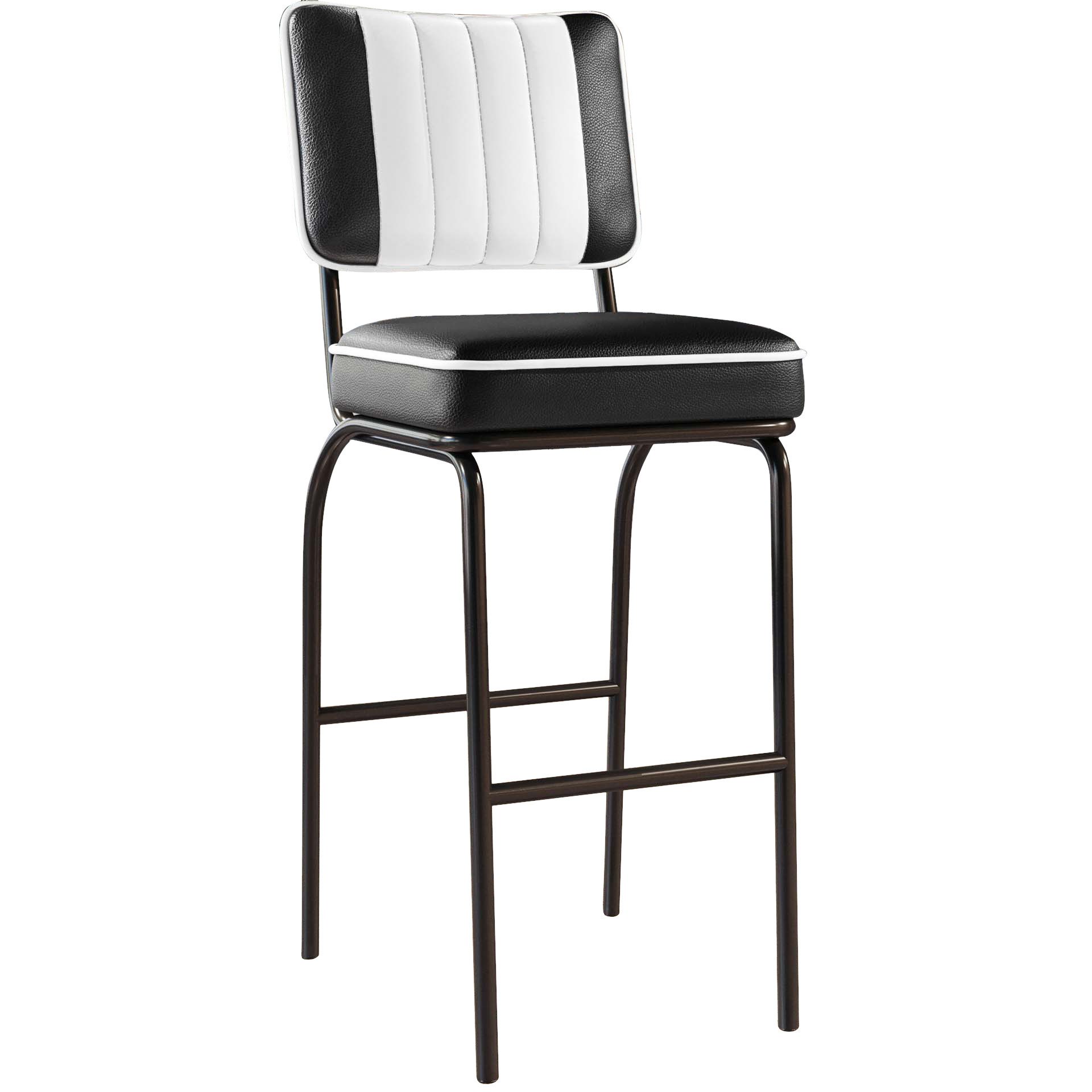 GGMMÖBEL Hocker Diner Kunstleder (2er-Set), 2er-Set Innen Hohe Tragkraft