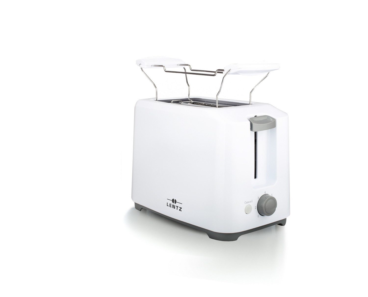 Lentz 2-in-1-Toaster 2-Scheiben Toastautomat, Brötchenaufsatz, Röster, Toast, für normales Toastbrot, 700 W, Anti-Stau-Funktion, 7 Bräunungsstufen