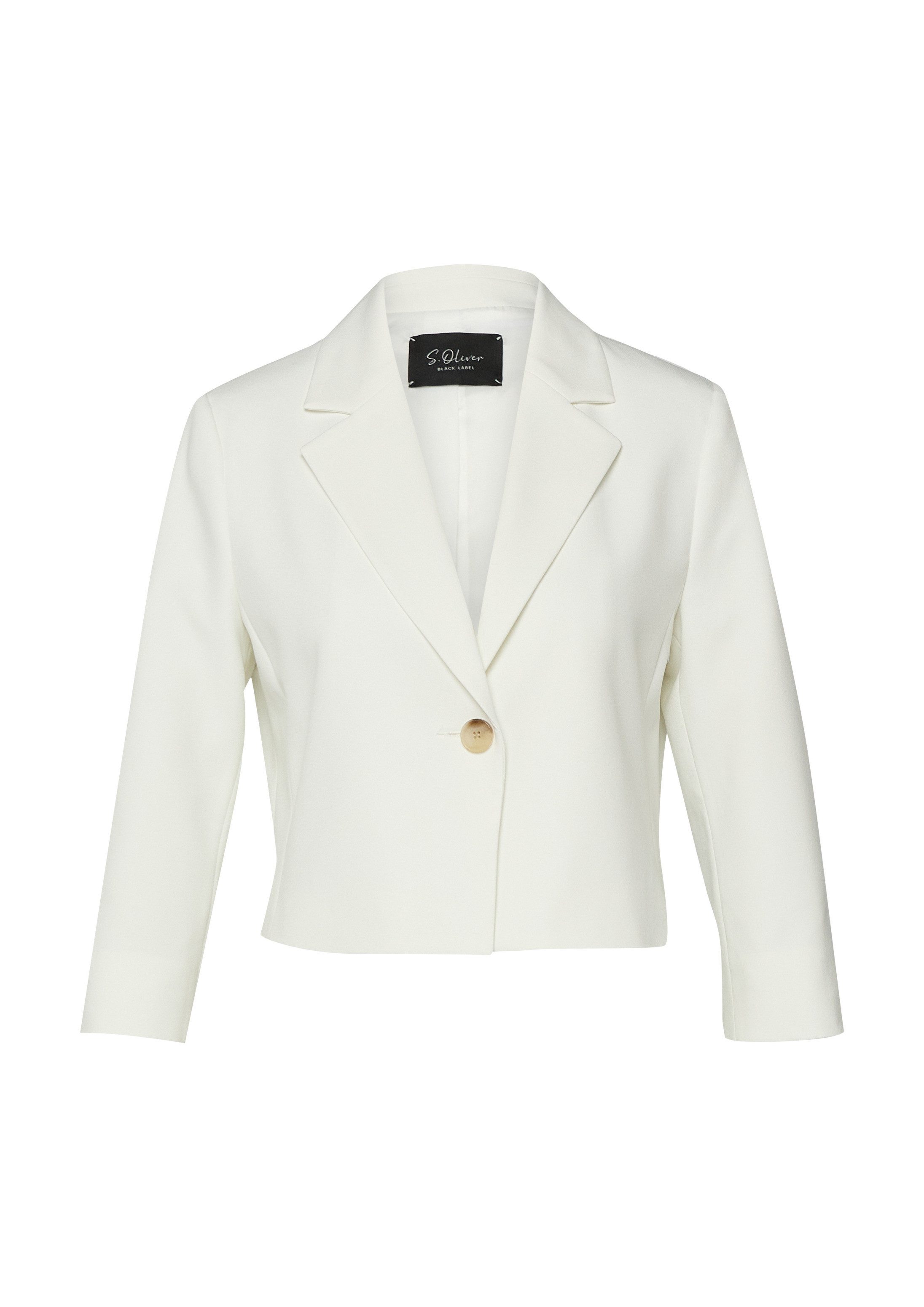 s.Oliver Jackenblazer Indoor-Blazer Eleganter Kurz-Blazer mit 3/4-Ärmeln