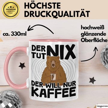 Trendation Tasse Kaffee-Liebhaber Geschenk Tasse Geschenkidee für Kollegen Der Tut Nix
