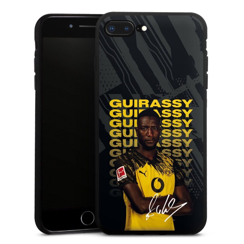 DeinDesign Handyhülle Borussia Dortmund Serhou Guirassy BVB Serhou Guirassy 25/26, Apple iPhone 8 Plus Silikon Hülle Bumper Case Handy Schutzhülle