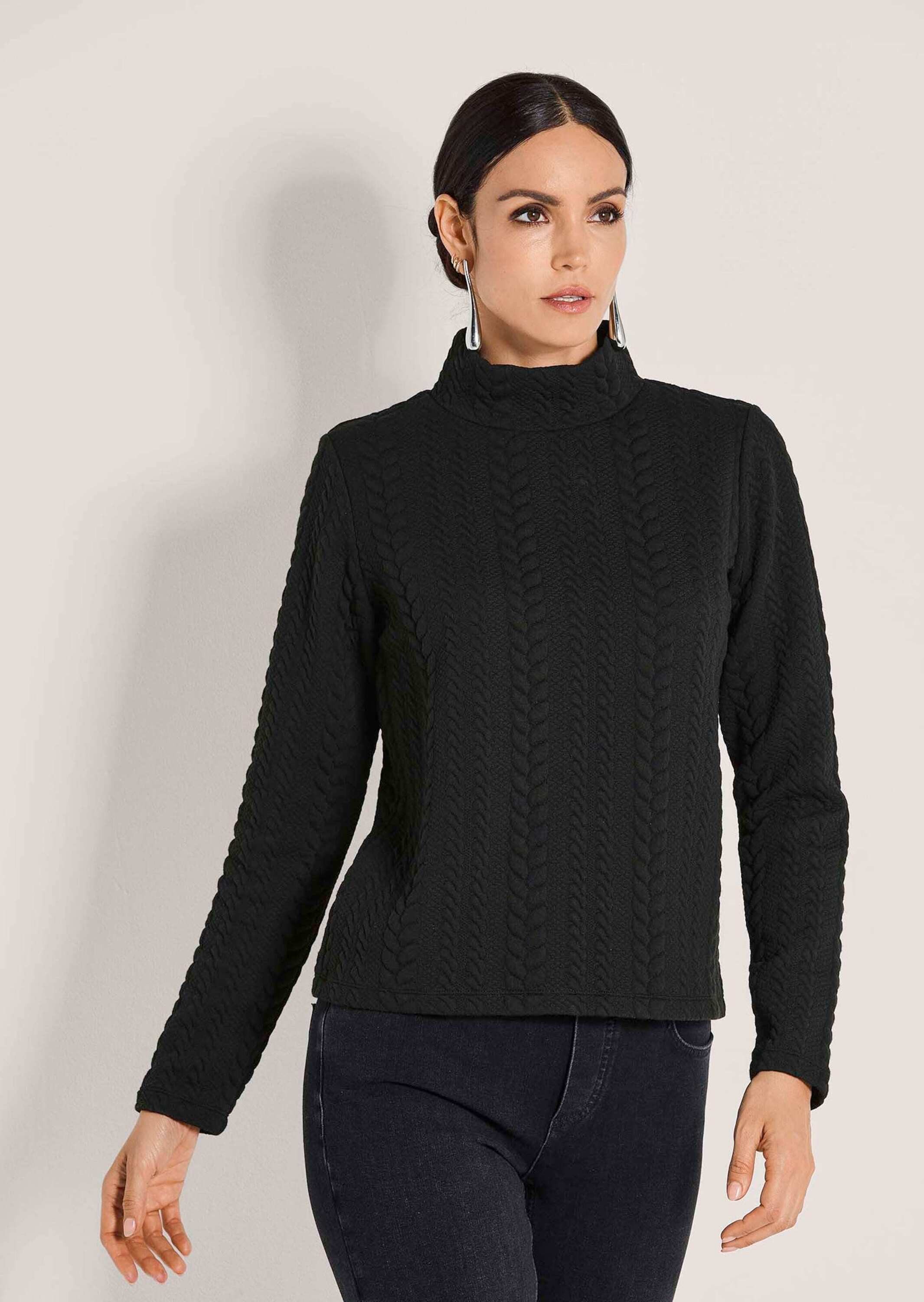 MADELEINE Langarmshirt Sweatshirt mit Stehkragen Kastige günstig online kaufen