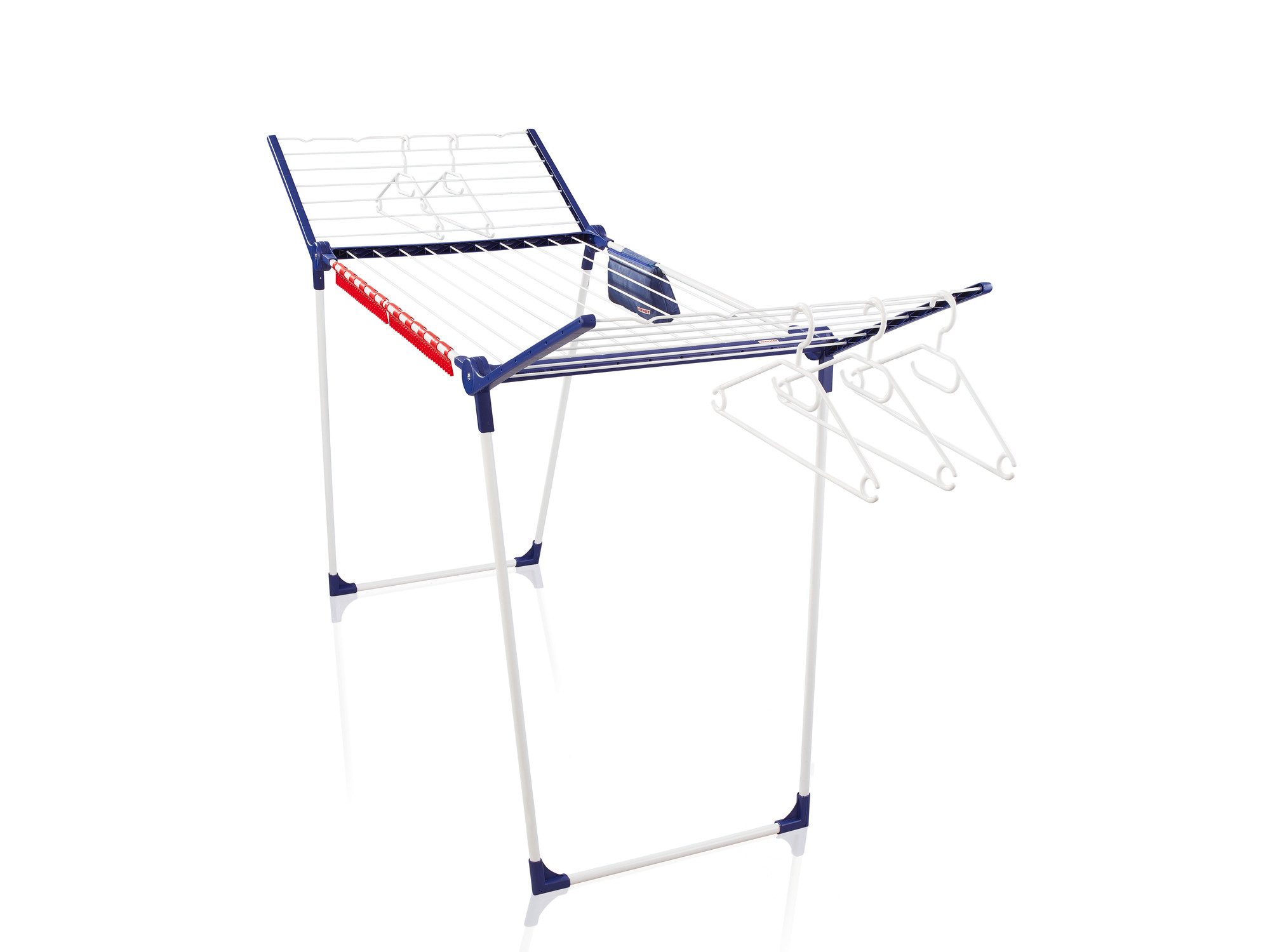 Leifheit Wäscheständer Standtrockner Pegasus 200 Solid Comfort, 20m Trockenlänge, 107cm Flügelhöhe, Kleinteilehalter