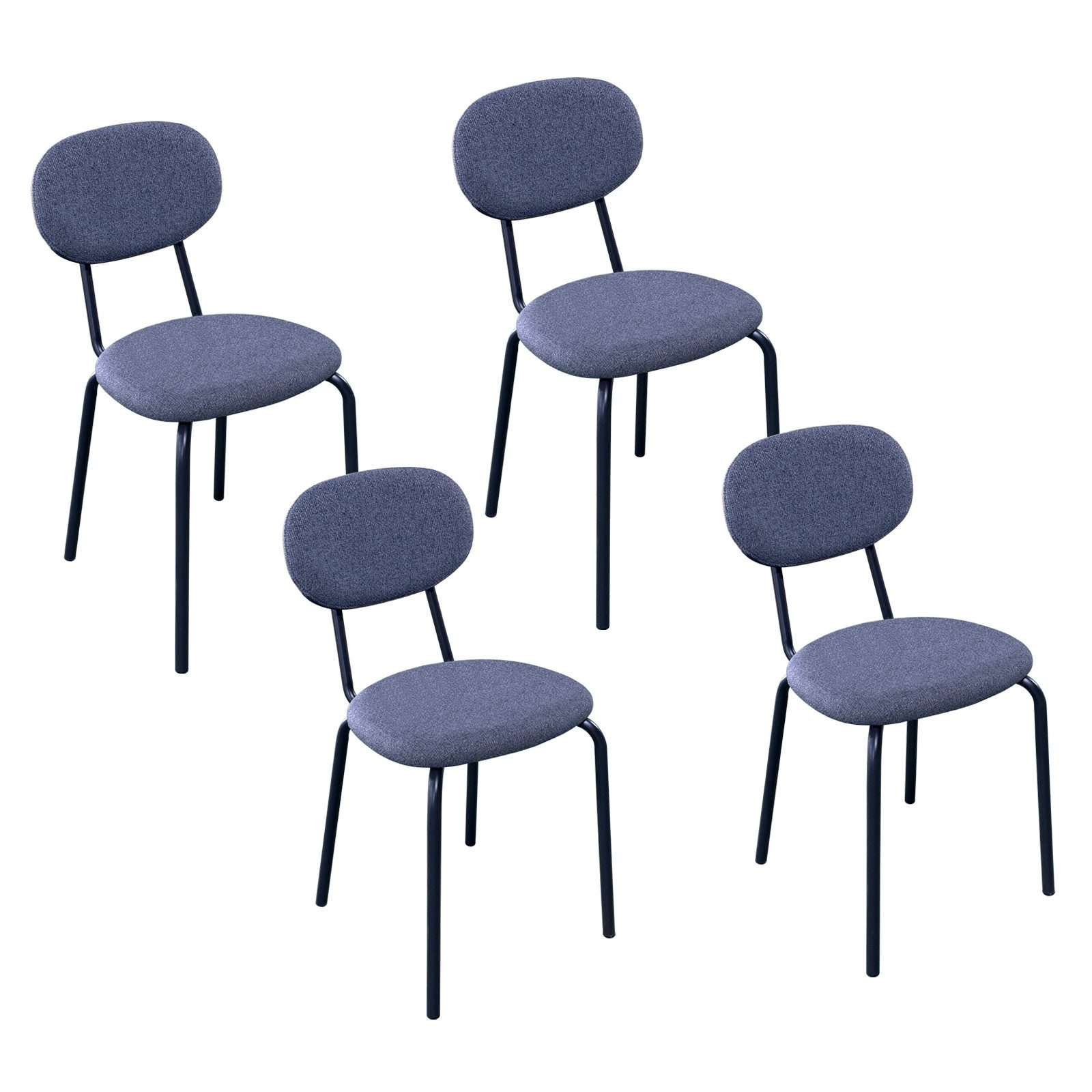 HTI-Living Esszimmerstuhl Stuhl Anella Dunkelgrau 4er-Set (Set, 4 St), Essz günstig online kaufen