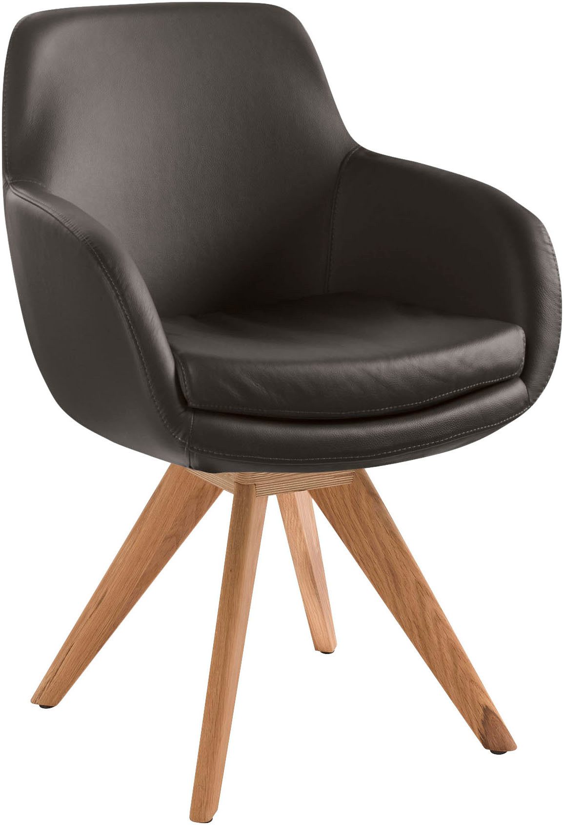 Musterring Esszimmerstuhl Tavia (Set, 2 St), Stativgestell Wildeiche massiv, Drehfunktion optional, diverse Farben