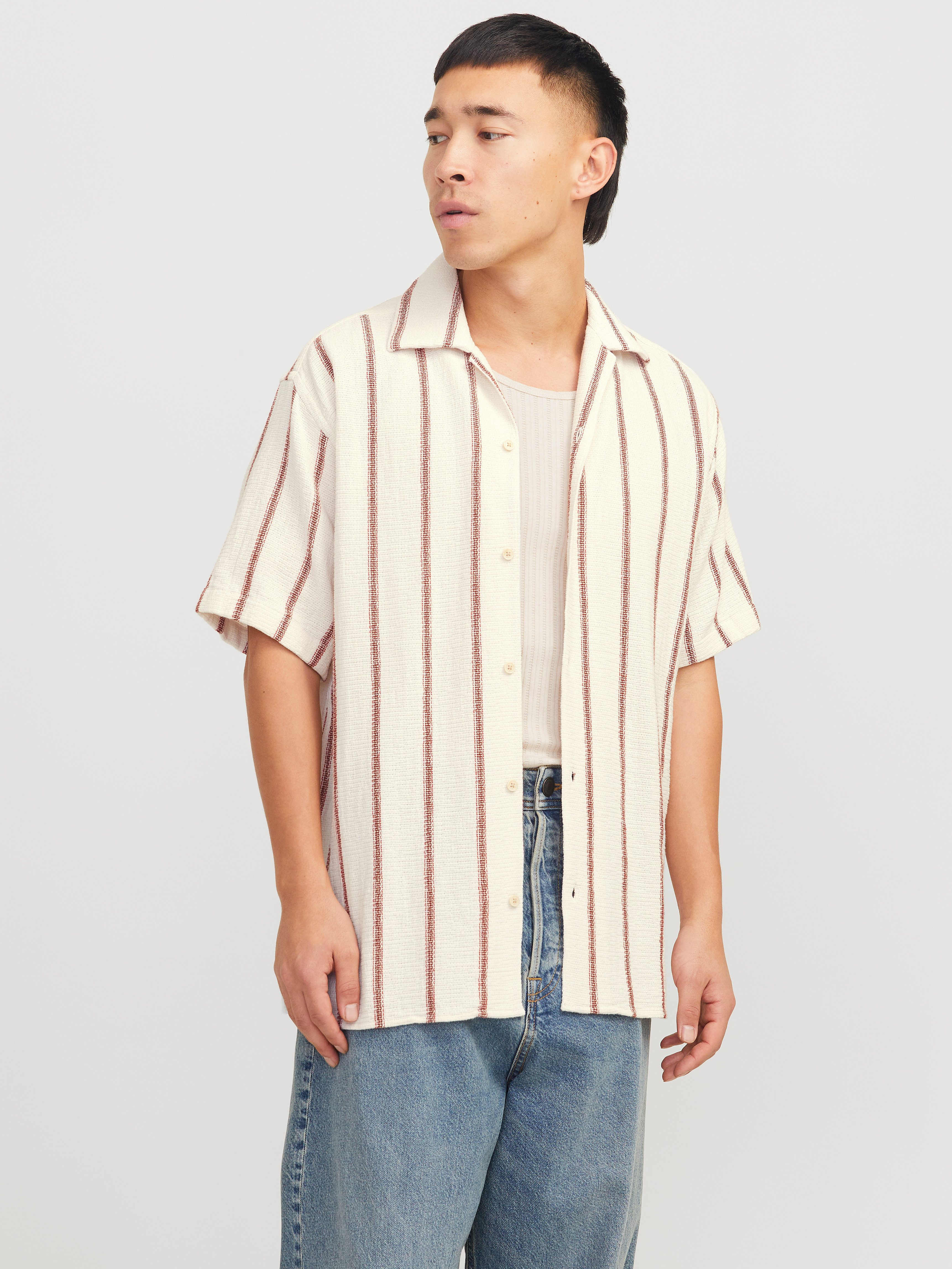 Kurzarmhemd JORCOBA STRIPE RESORT SHIRT SS SN