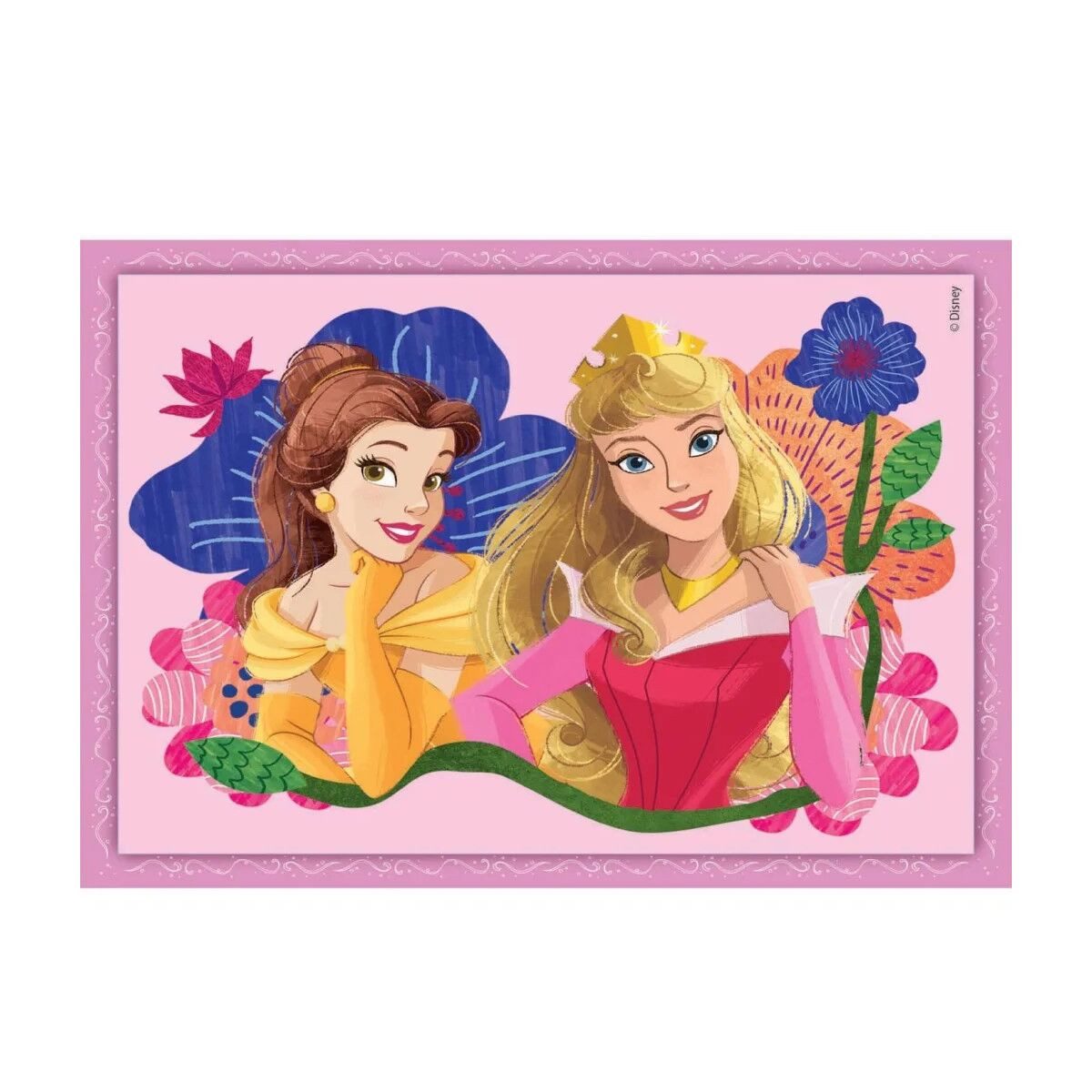 Clementoni® Lernspielzeug Disney Prinzessin 4 in 1 Puzzle Clementoni