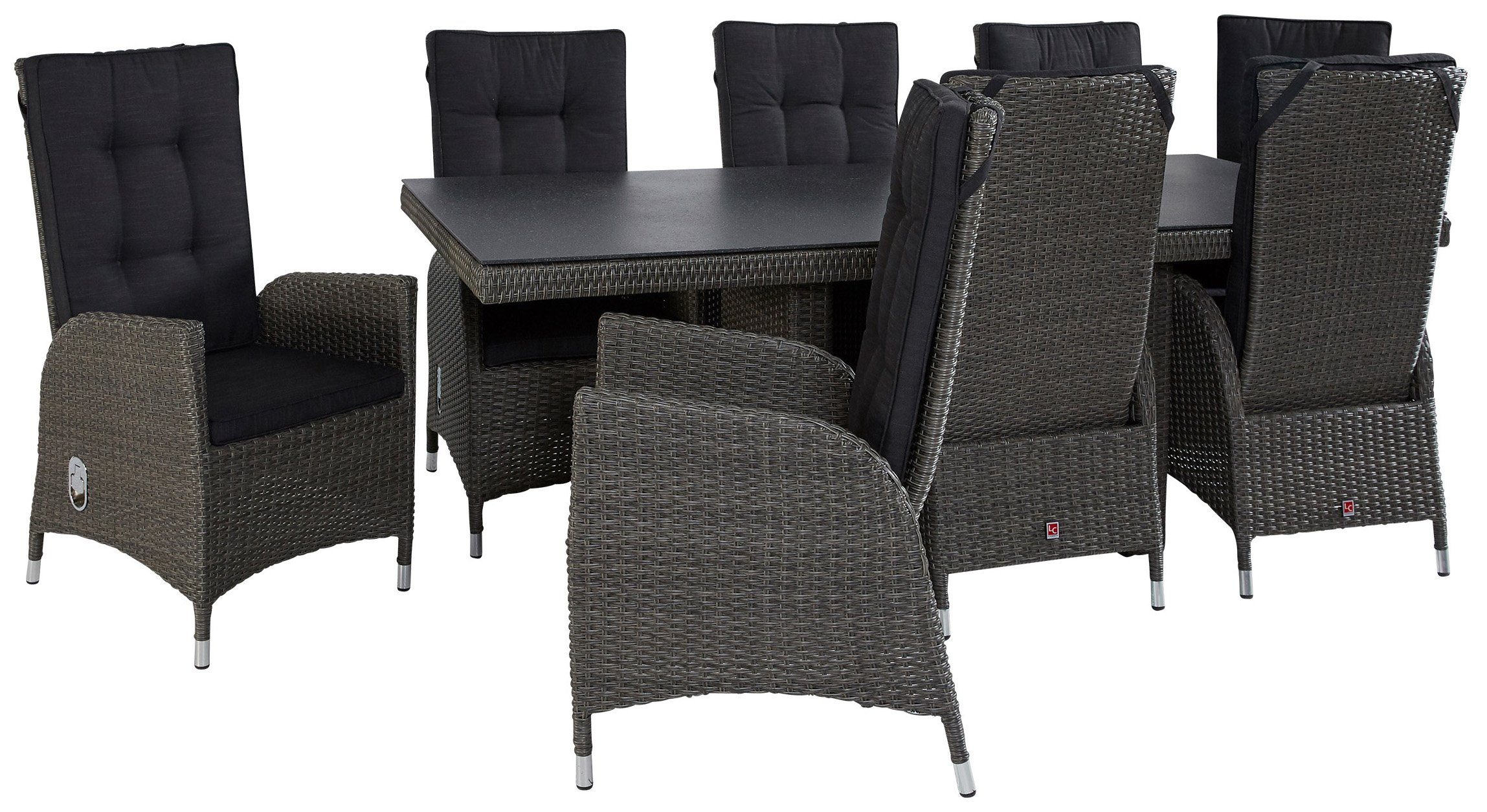 LC Garden Garten-Essgruppe LC Garden »Barcelona« Dining Set II grau-mix Sitzgruppe Gartenset