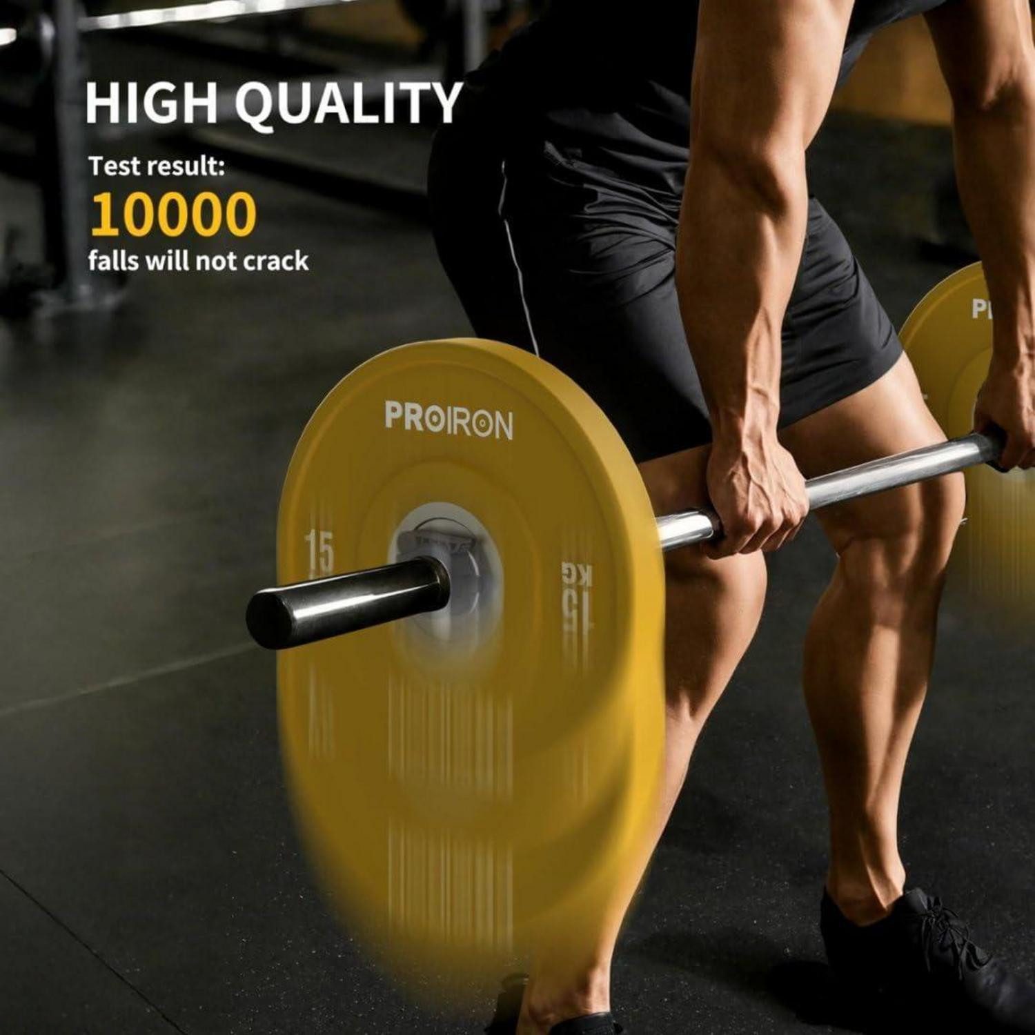 PROIRON Hantelscheiben Olympic Bumper Plates 50mm, 5-25kg, Hartgummi Hantelscheiben gemäß IWF