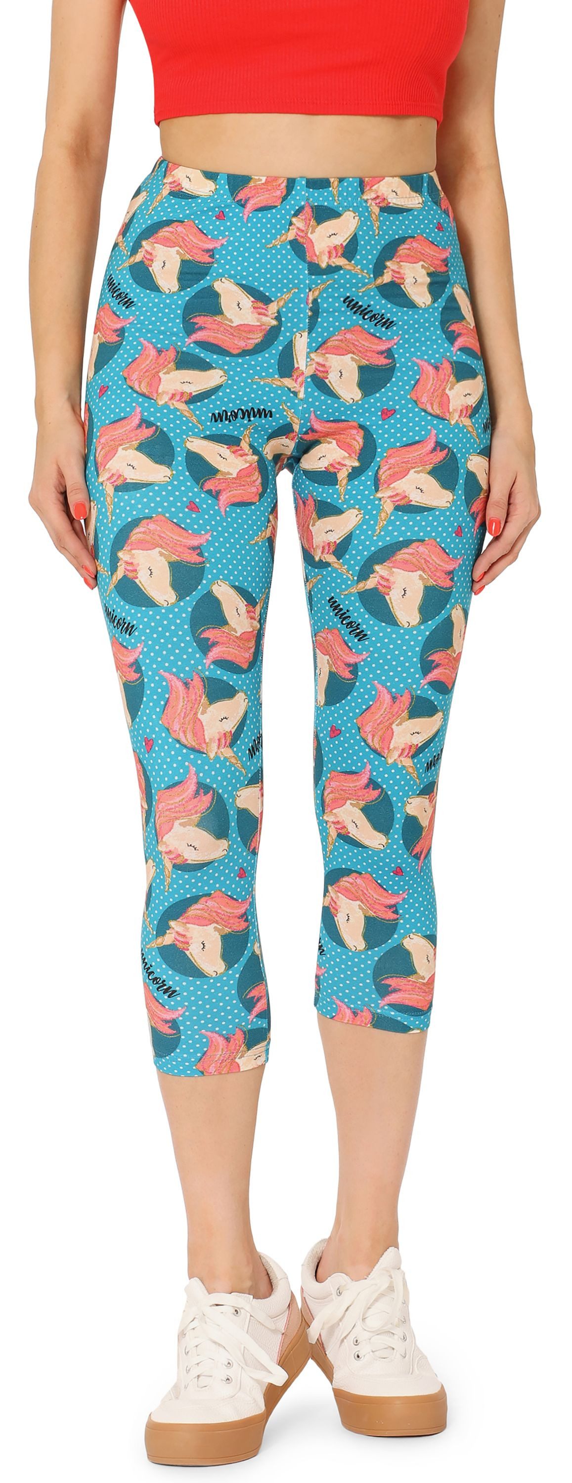 Leggings Mädchen Jugend 3/4 Capri Leggings MS10-409