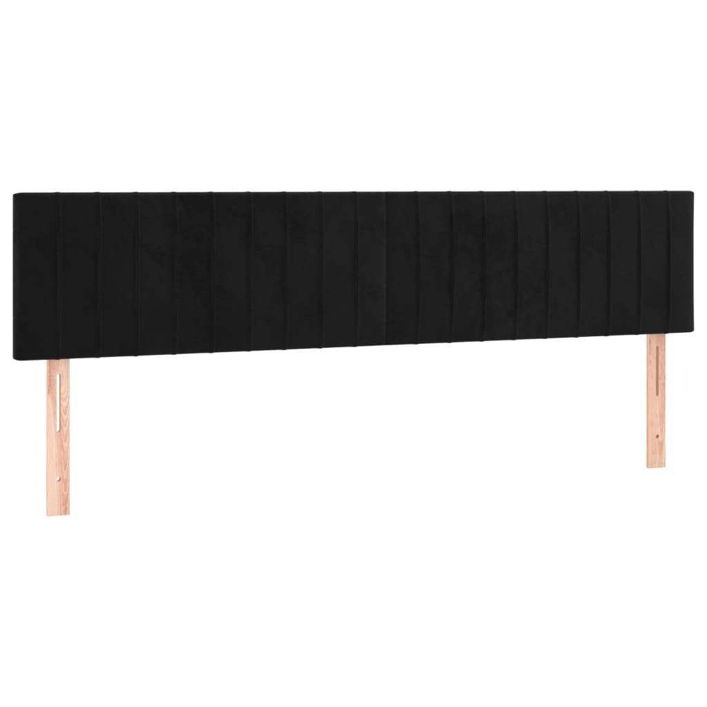 vidaXL Bett Kopfteile Schwarz 200x5x78/88 cm Samt (1-tlg)