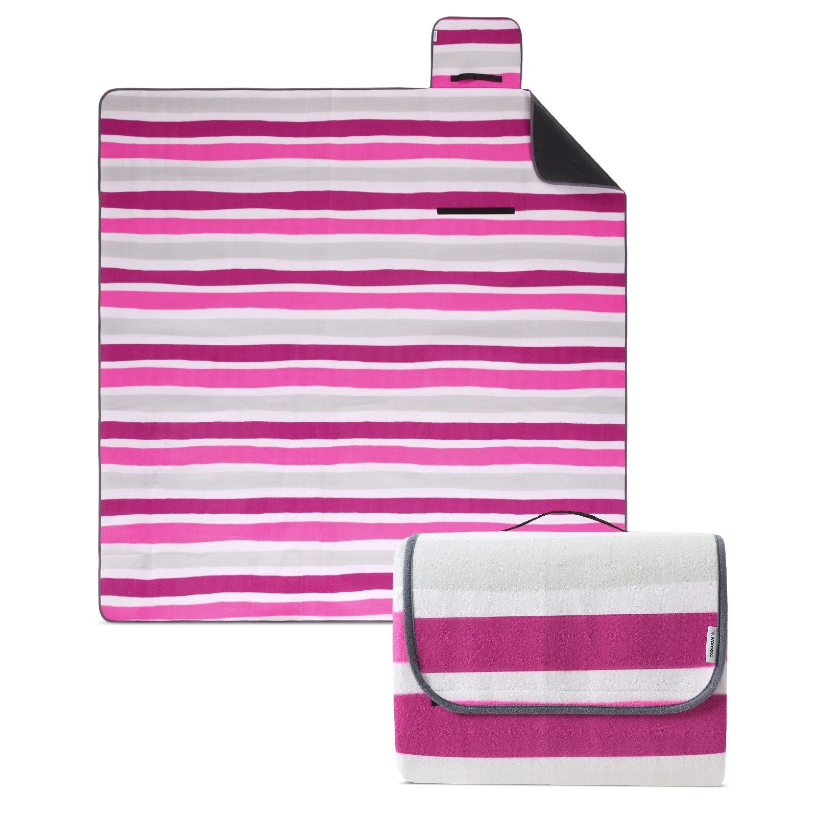 Picknickdecke XXL eco-line Picknickdecke ca. 200x200, wometo, Oberseite 100% recyceltes Fleece, wasserdicht