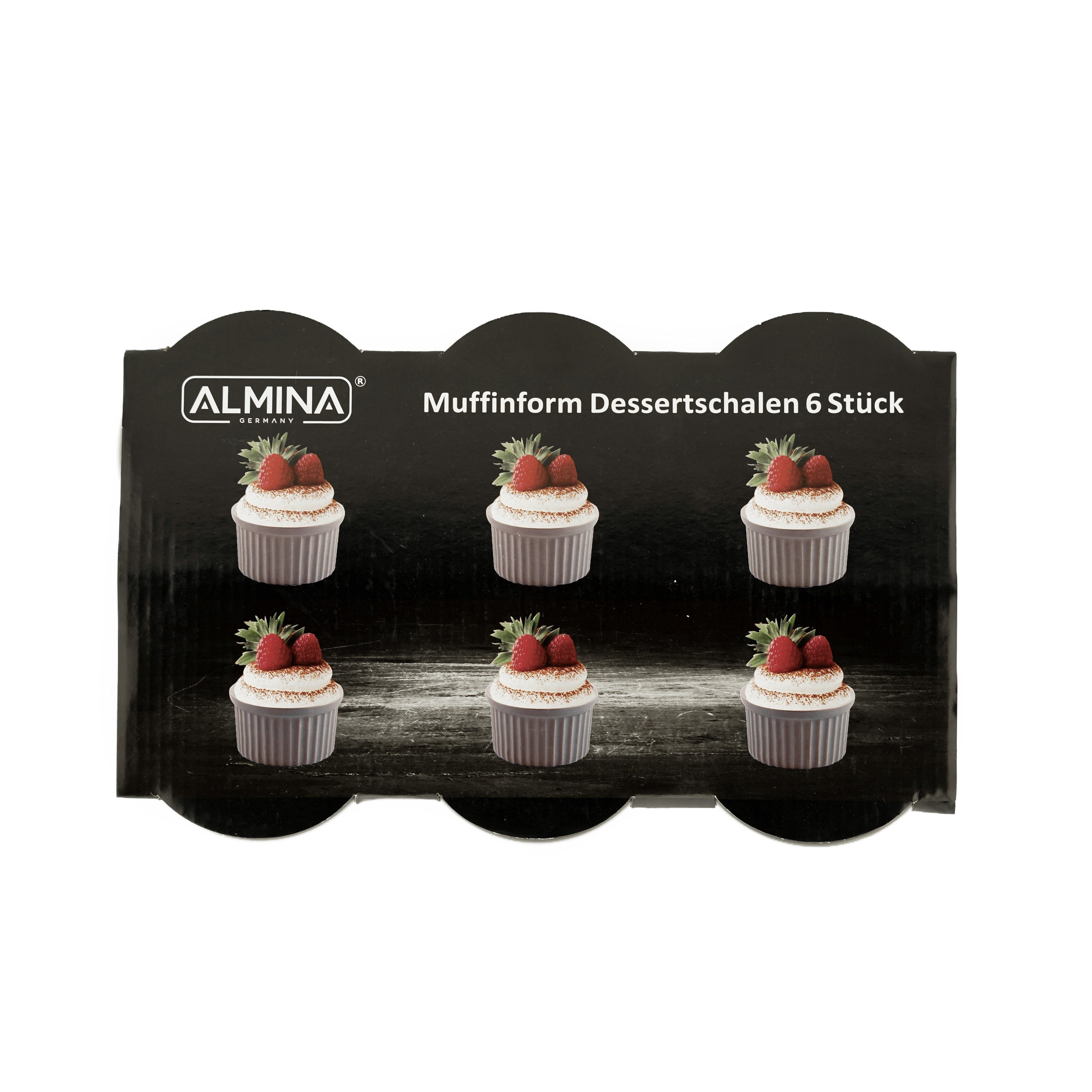 Almina Muffinform 6 Teiliges Muffinform-Set Schale aus Porzellan Rund 180 ml – Bild 5 von 5