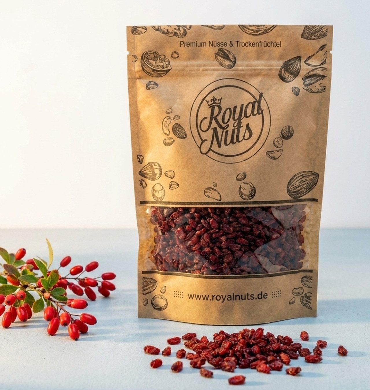 Royalnuts Genuss GmbH Trockenfrüchte 500g Getrocknete Berberitzen, Royalnuts