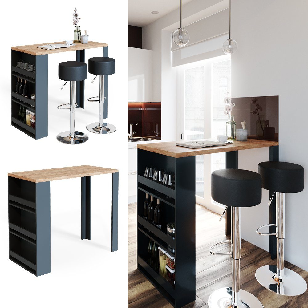 Vicco Bartisch, Eiche/Anthrazit, 57 x 117 günstig online kaufen