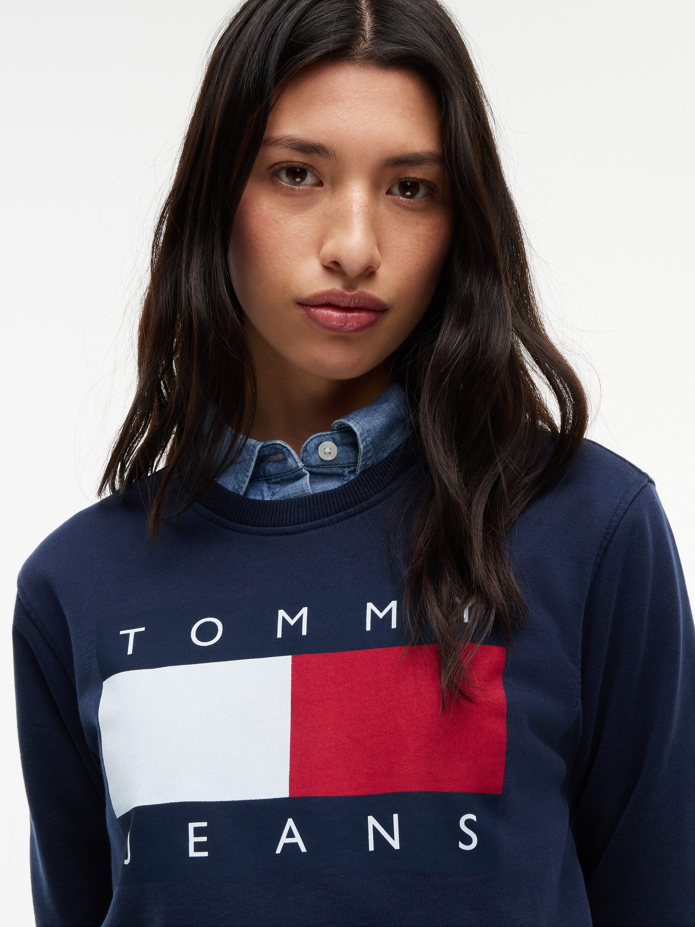 Tommy Jeans Sweatshirt TJW REG FLAG CREW Baumwolle – Bild 2 von 5