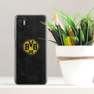 DeinDesign Handyhülle Borussia Dortmund BVB Fanartikel Grunge, Xiaomi Redmi Note 10 5G Silikon Hülle Bumper Case Handy Schutzhülle