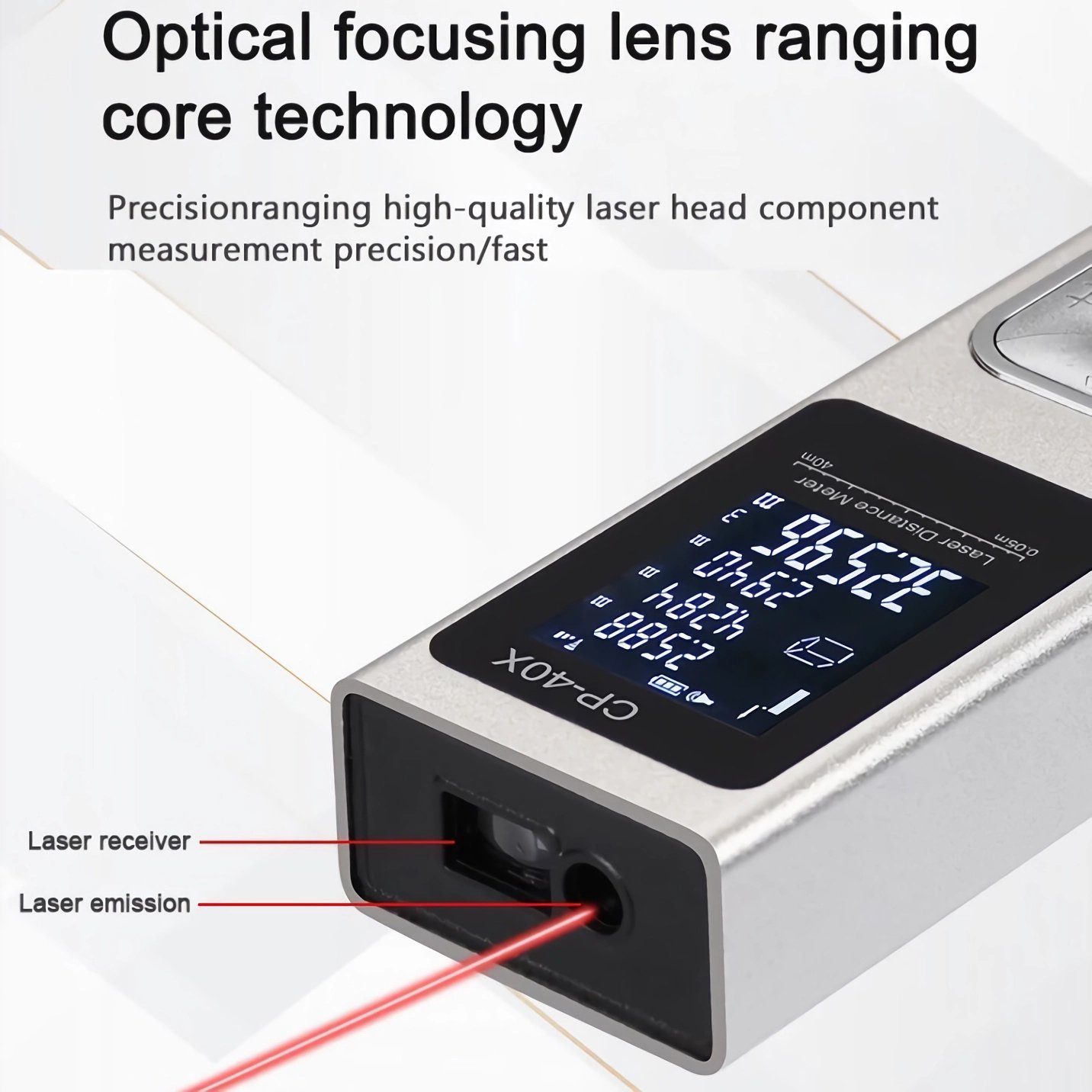 LCD Laser & Distanzmessgerät O11D 100m Bolwins Lasermessgerät Entfernungsmesser Beleuchtung