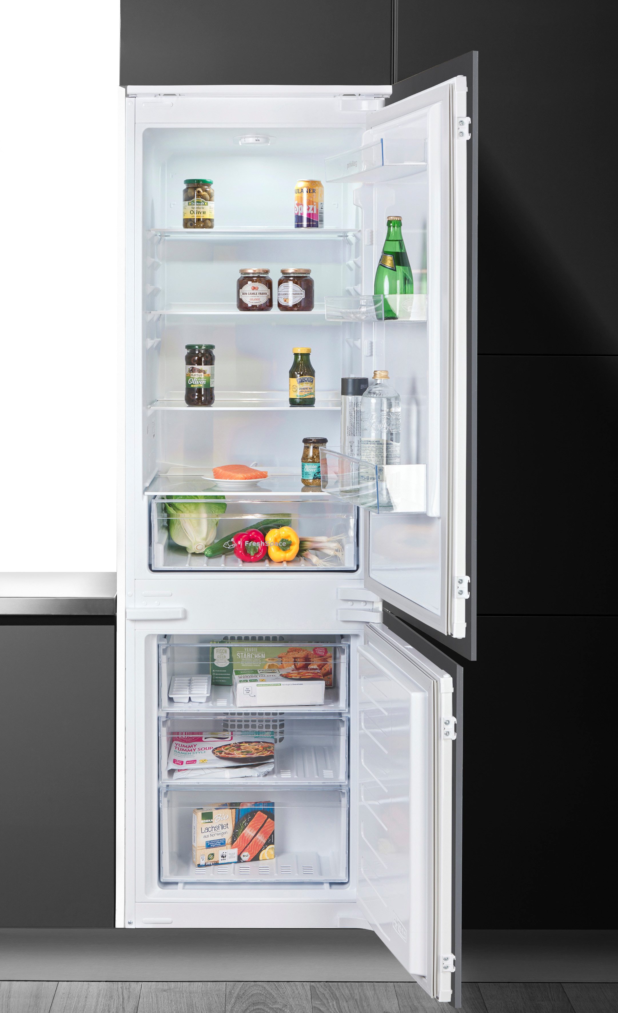 Privileg Einbaukühlgefrierkombination PCINF 178S2, 177,5 cm hoch, 54 cm breit, Total NoFrost – nie wieder abtauen, optimal eingebaut