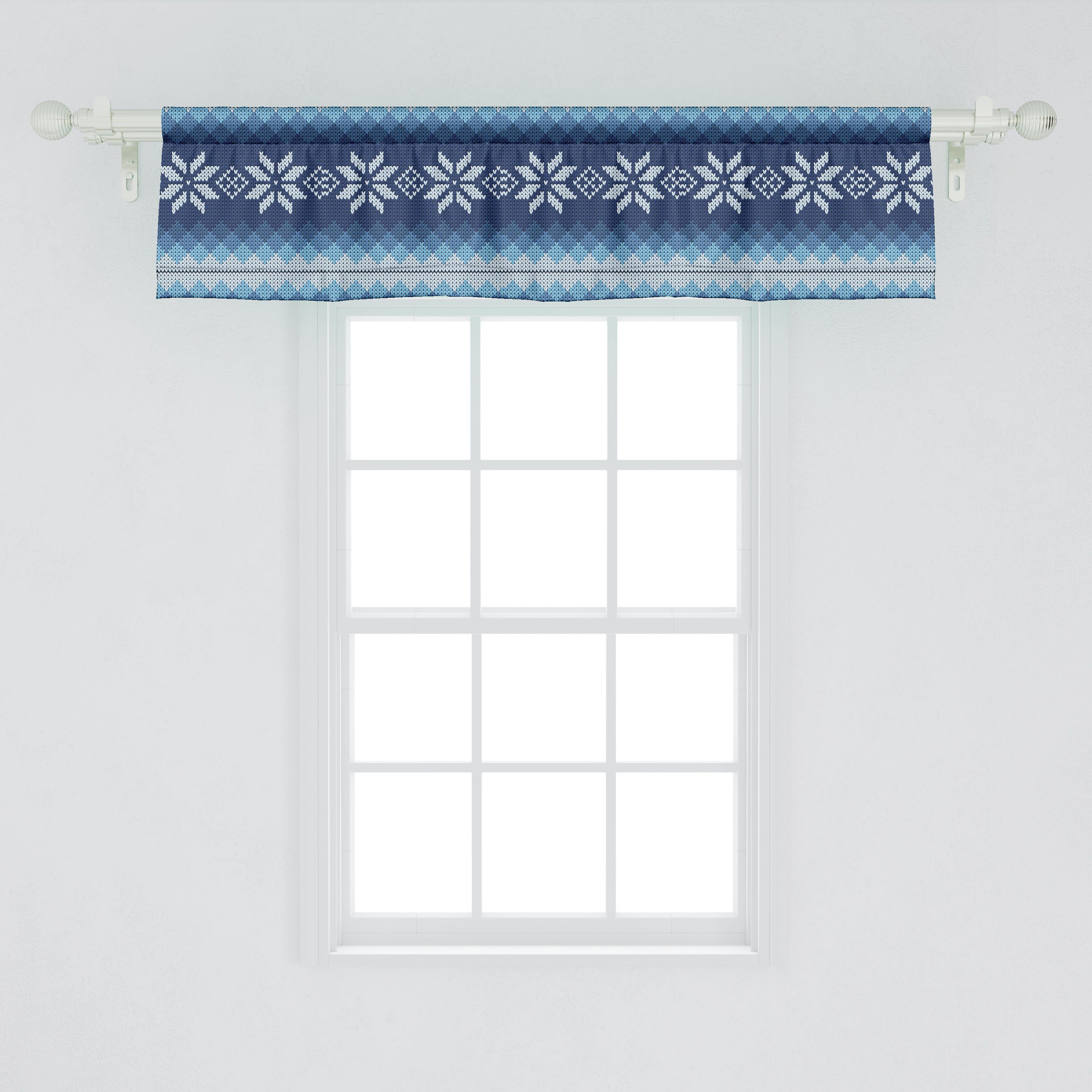 Volant Abakuhaus, für Jacquard Winter traditionelle Microfaser, mit Küche Schlafzimmer Scheibengardine Dekor Stangentasche, Vorhang