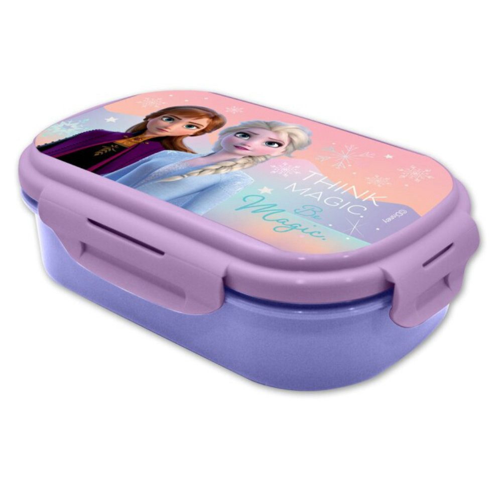 Disney Lunchbox Disney Die Eiskönigin Anna Elsa 2 tlg Kinder Set Brotdose plus Göffel, Kunststoff, (2-tlg), Lilla oder Hellblau
