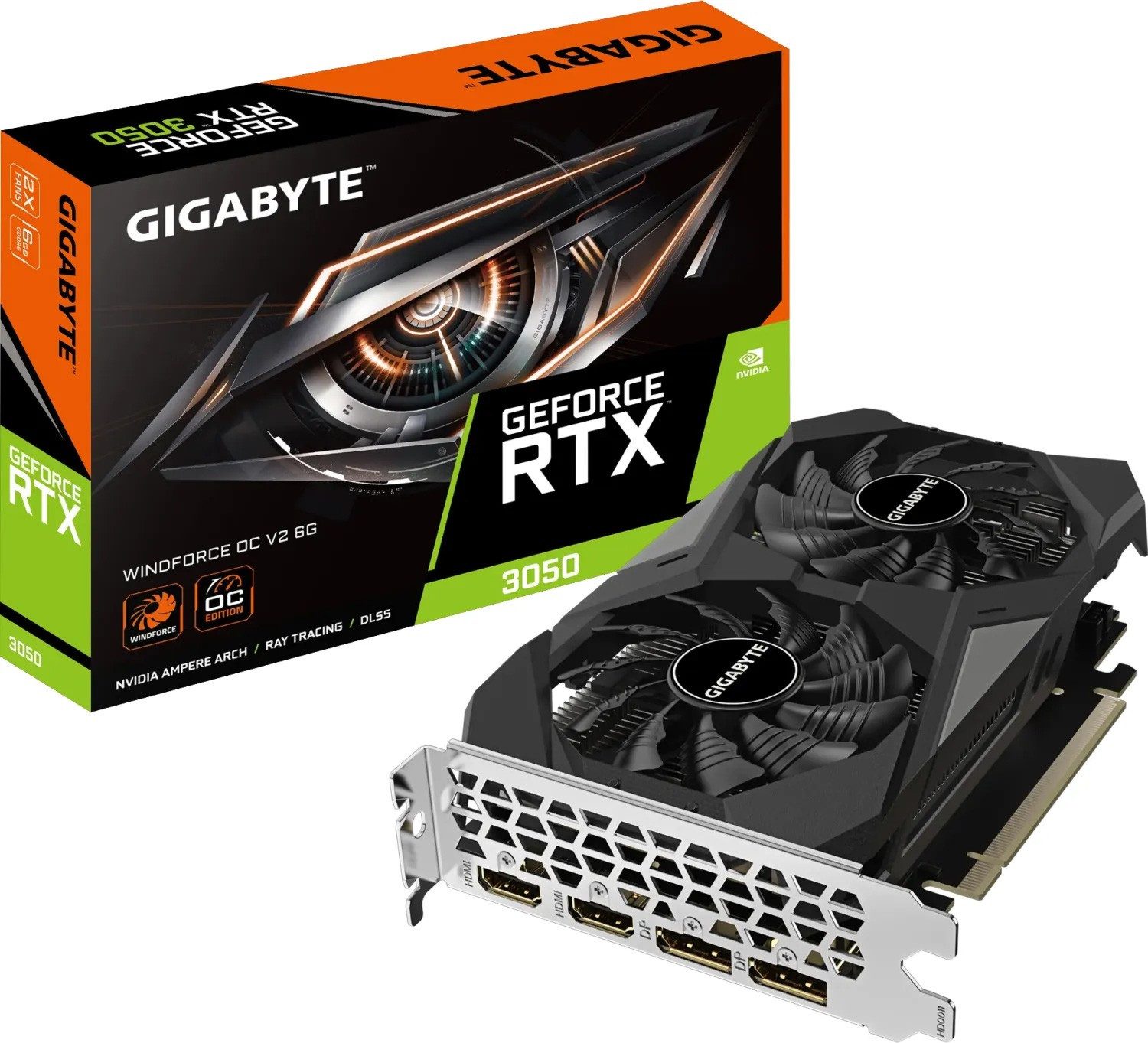 Gigabyte GeForce RTX 3050 WINDFORCE OC V2 6G Grafikkarte