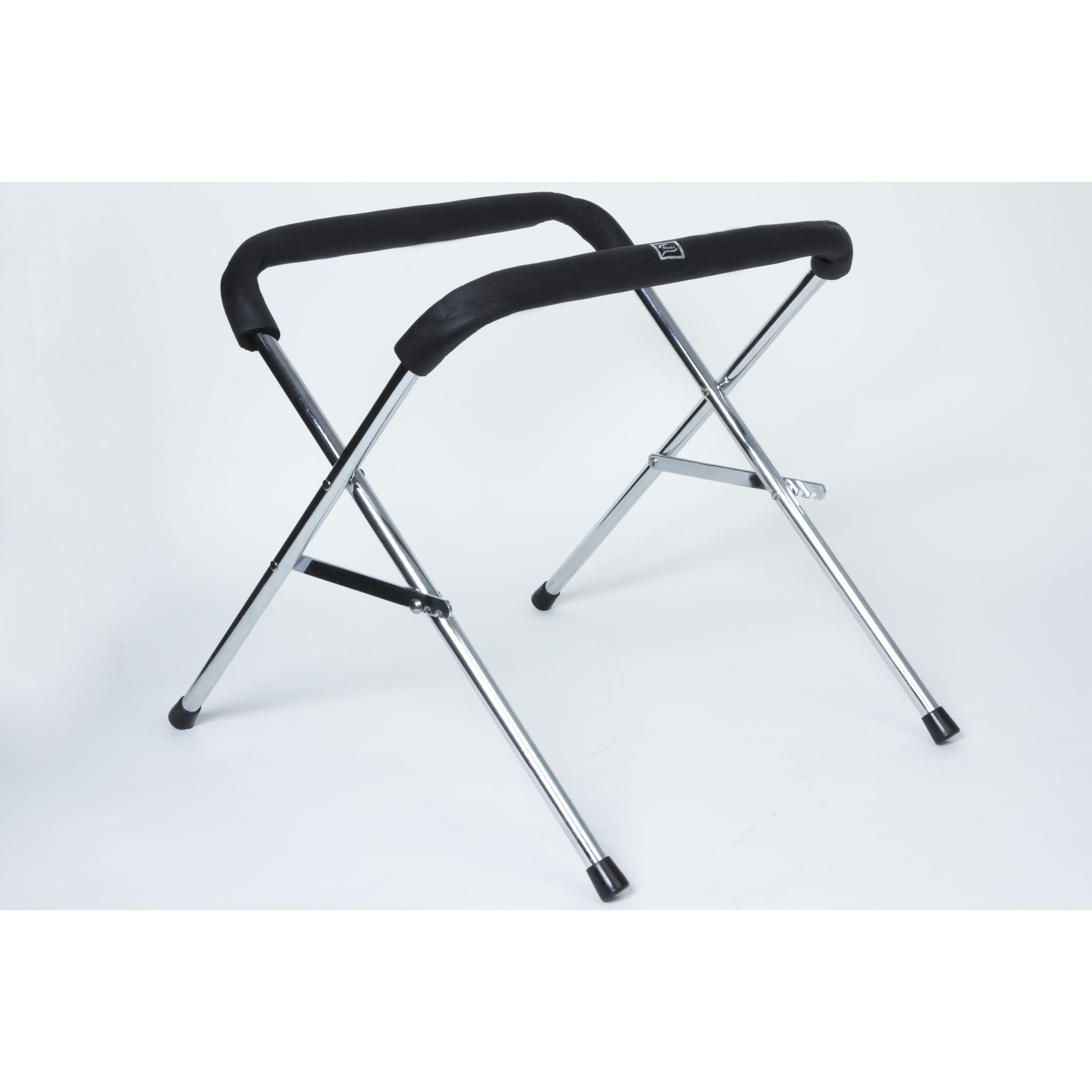 FAME Schlagzeug,Marching BassDrum Ständer Leichtgewichtiger Zusammenklappbar 50x37cm Gepolsterte Ablagefläche Mit Kunststoffschonern, Marching, Zubehör, Marching BassDrum Ständer, Leichtgewichtiger, Zusammenklappbar