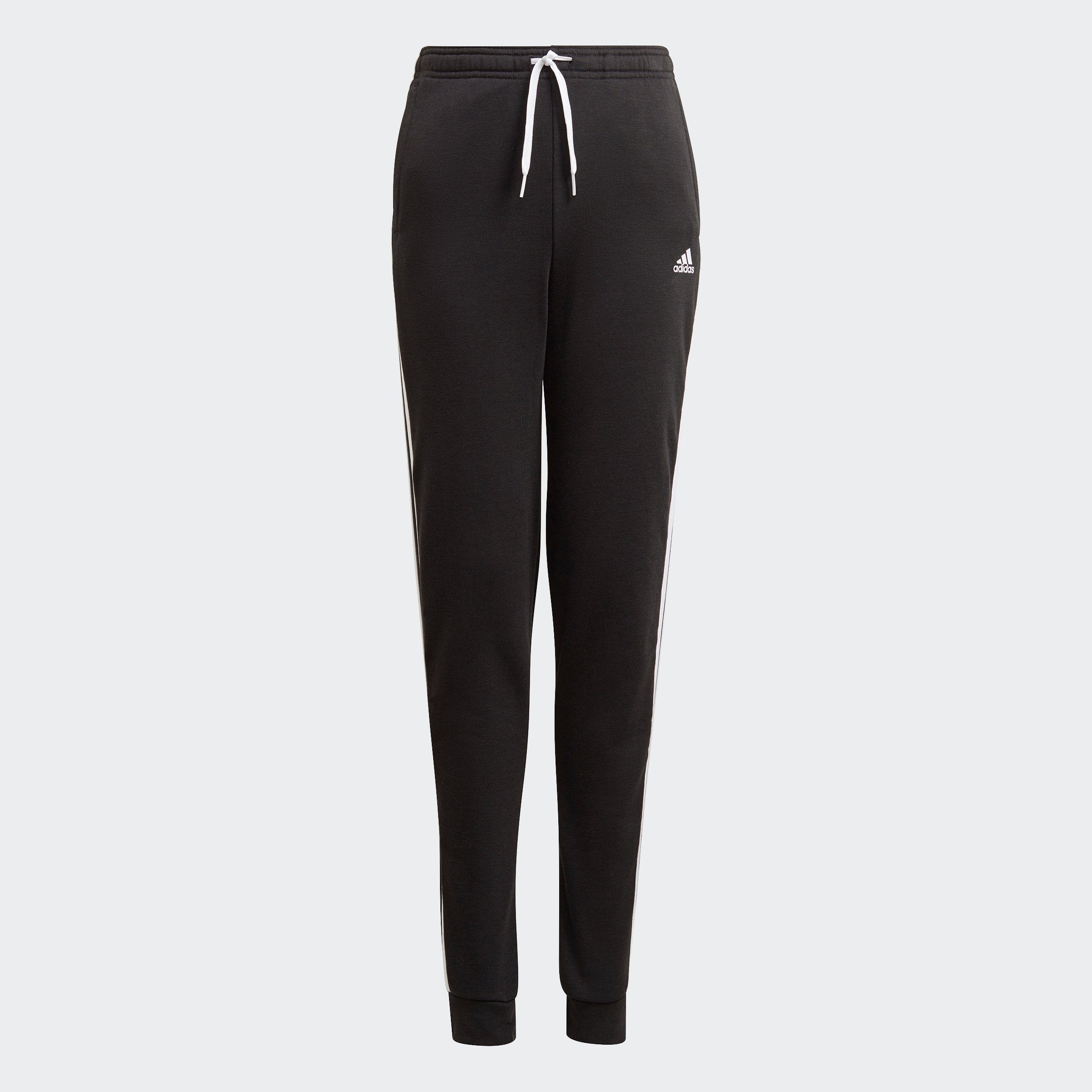 ESSENTIALS adidas HOSE 3-STREIFEN TERRY Jogginghose ADIDAS Sportswear (1-tlg) BLACK/WHITE FRENCH
