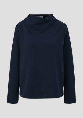 s.Oliver BLACK LABEL Sweatshirt Sweatshirt mit Wasserfall-Kragen