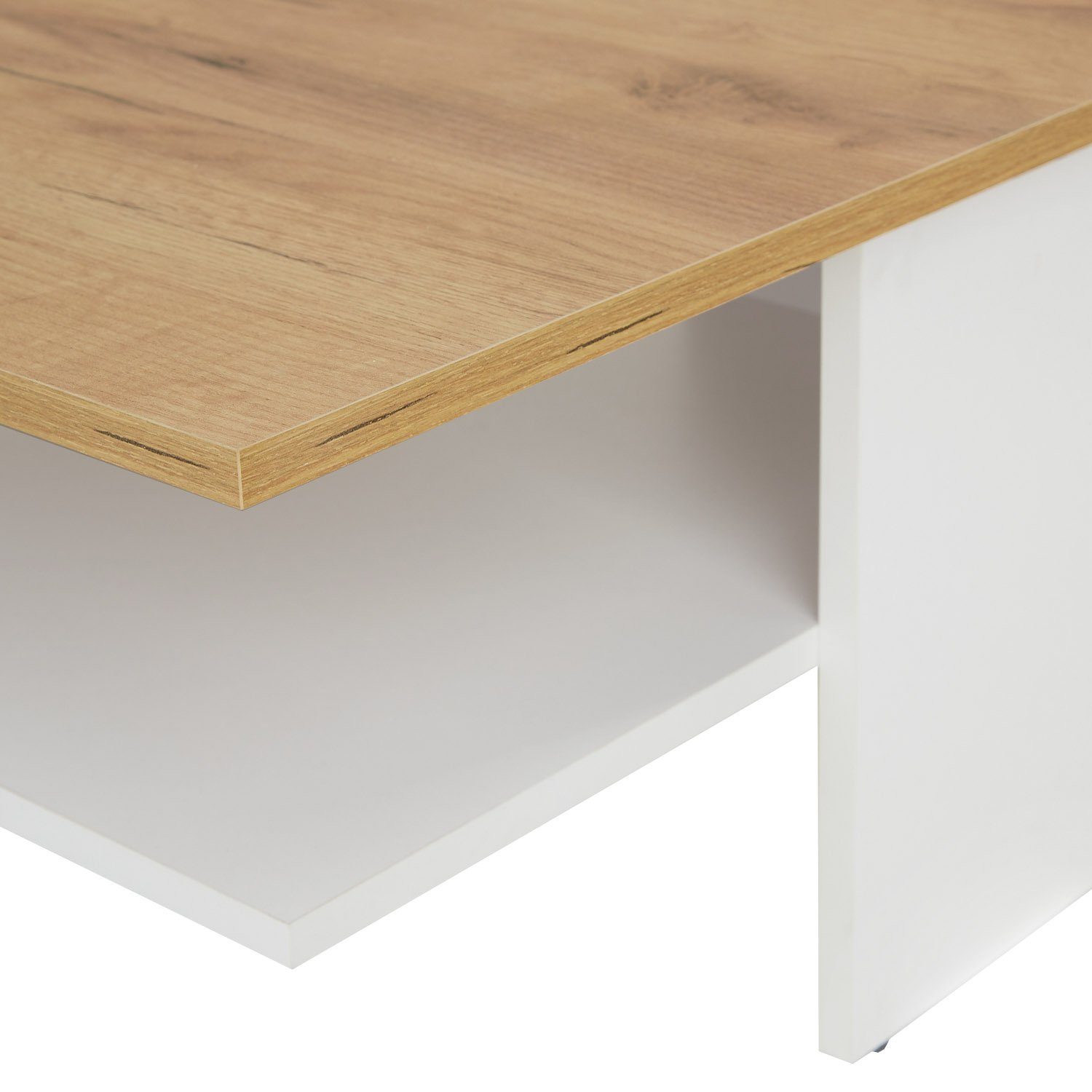 Holz Homestyle4u Sofatisch (kein Couchtisch Set) Natur Wohnzimmertisch Beton Tisch