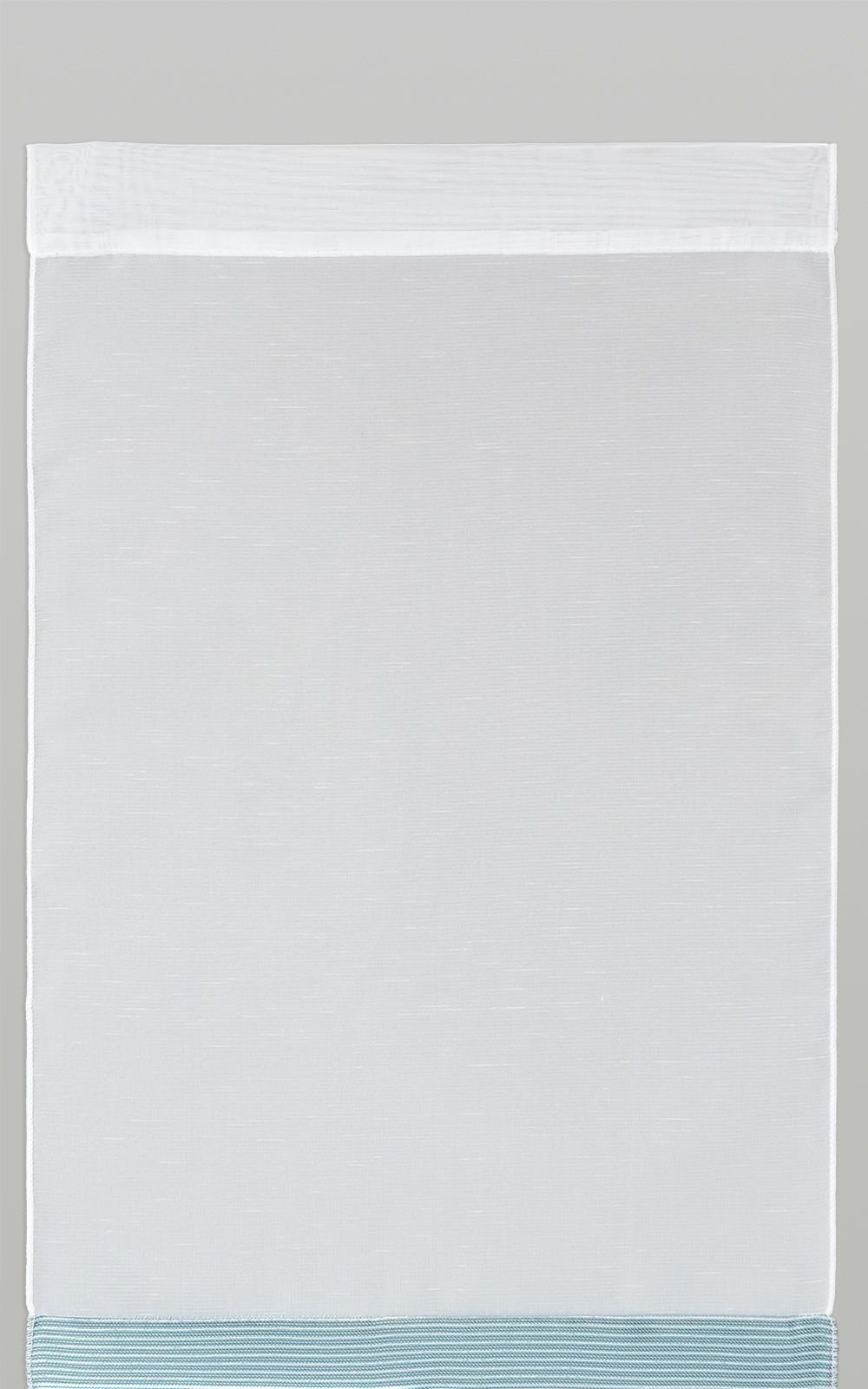 Scheibengardine SET Scheibenhänger patinagrün 80x30cm (1 Streifenglanz, transparent, MiniFLV LYSEL®, St), HxB