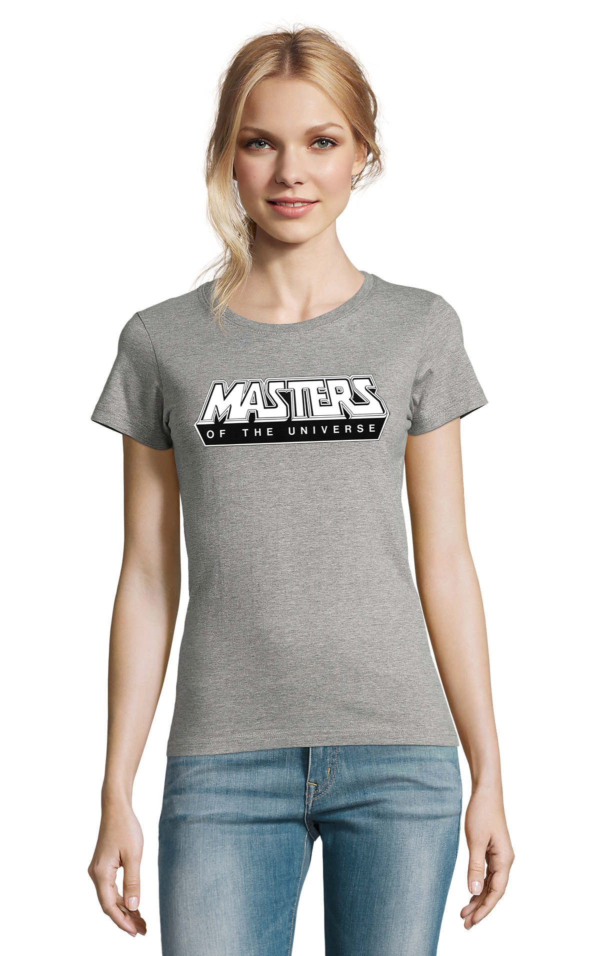 T-Shirt MOTU Damen T Shirt Retro Logo Print Rundhals Baumwolle