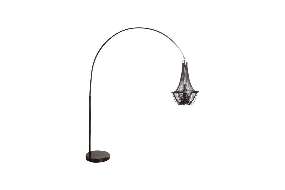 Design · ROYAL · schwarz, Leuchtmittel, Wohnzimmer Barock · verstellbar 204cm Metall Bogenlampe ohne riess-ambiente
