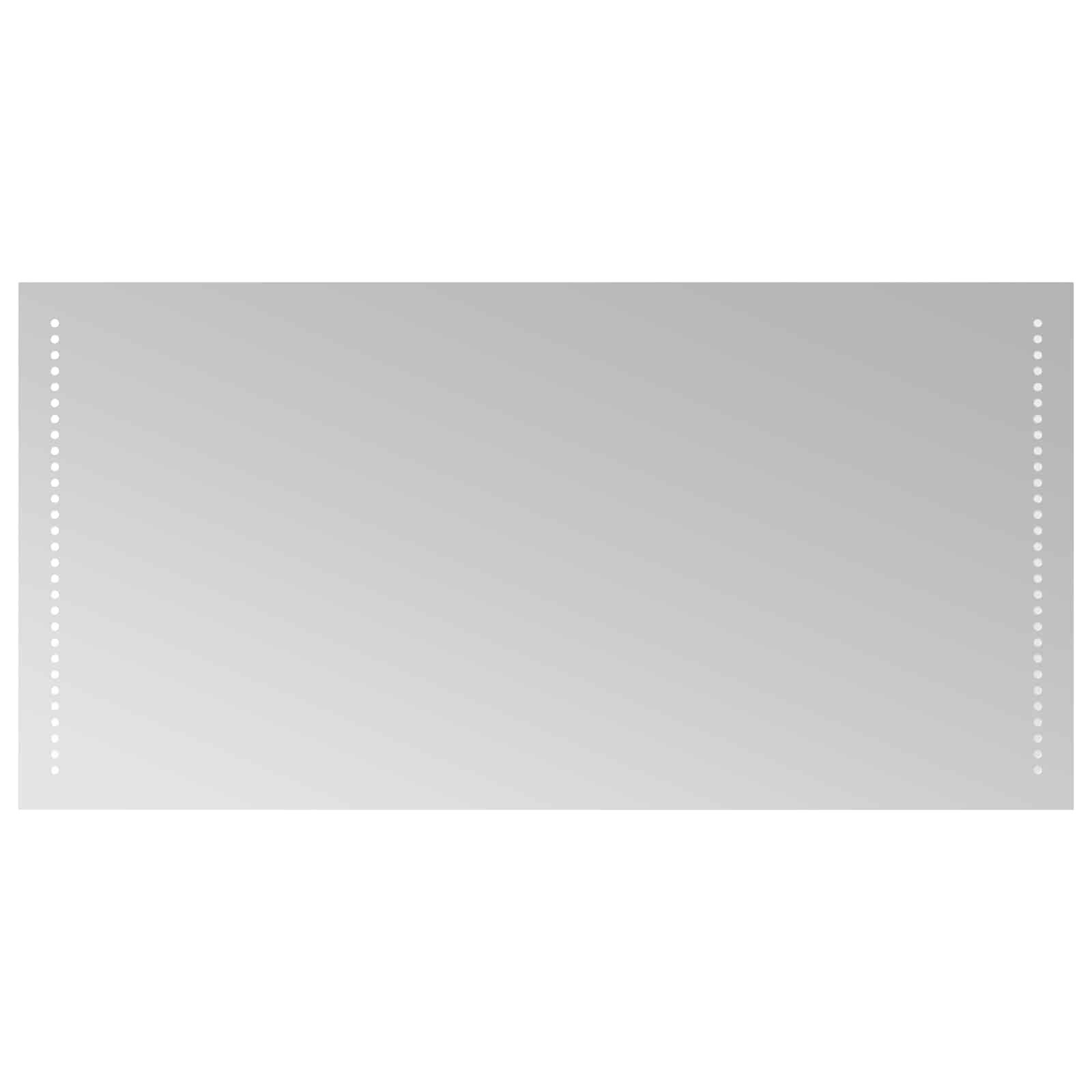 vidaXL Spiegel LED-Badezimmerspiegel Transparent 100 x 50 cm Gehärtetes Glas (1-St)