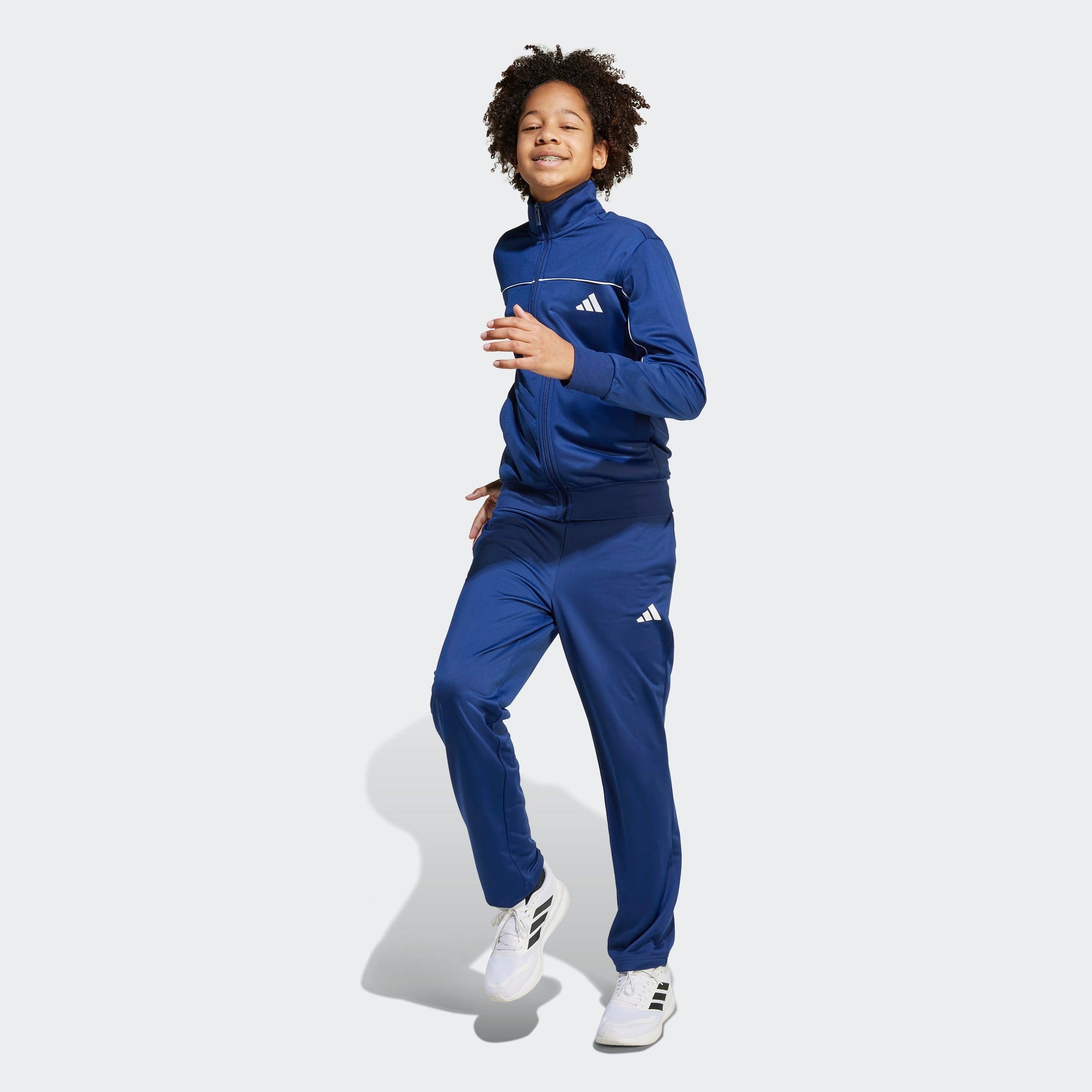 adidas Sportswear Trainingsanzug J CP TR TS (2-tlg), für Kinder und Teens, zweiteiliges Set, mit Stehkragen