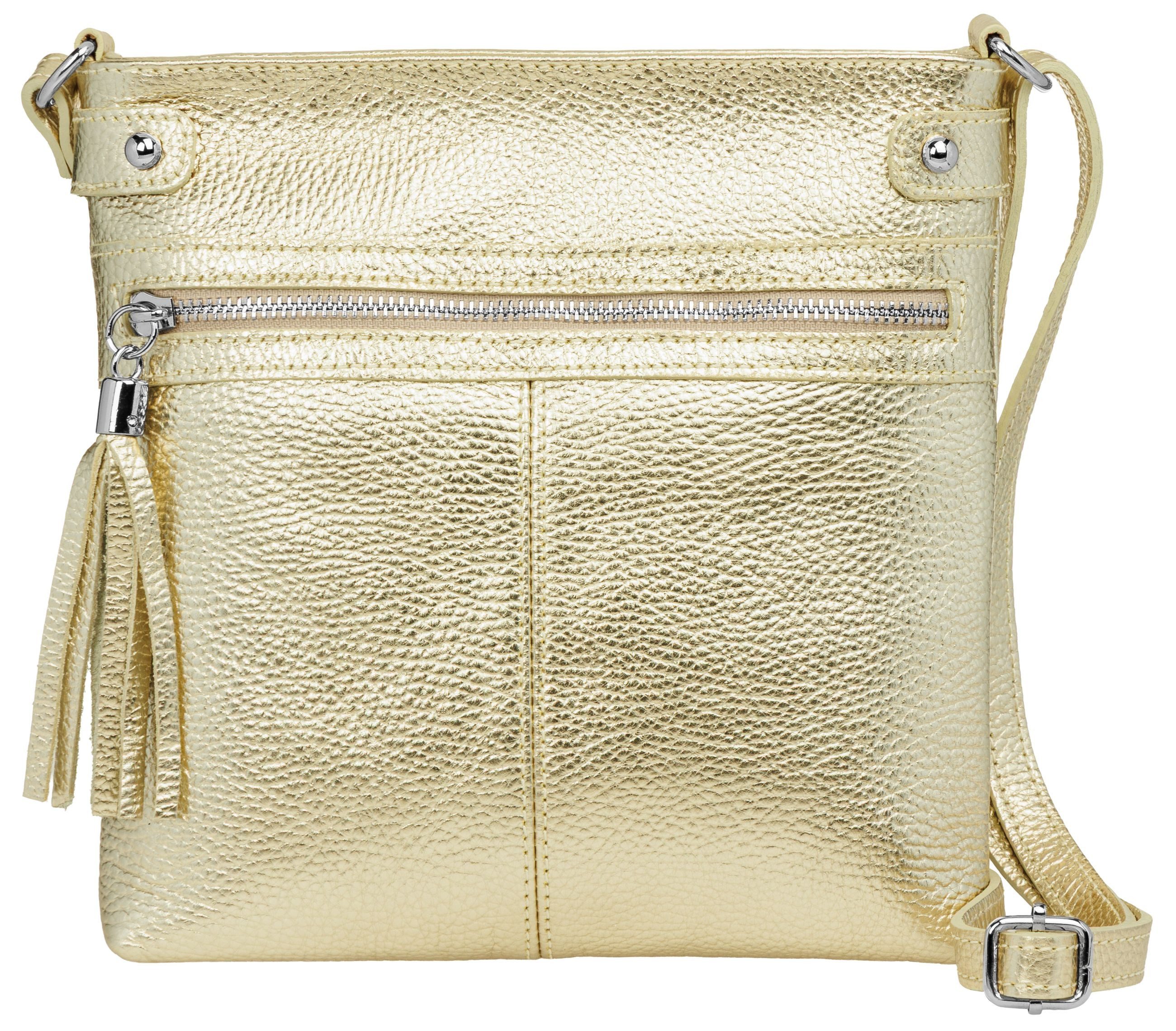 Caspar Umhängetasche Mittelgroße Crossbody Bag Leder günstig online kaufen
